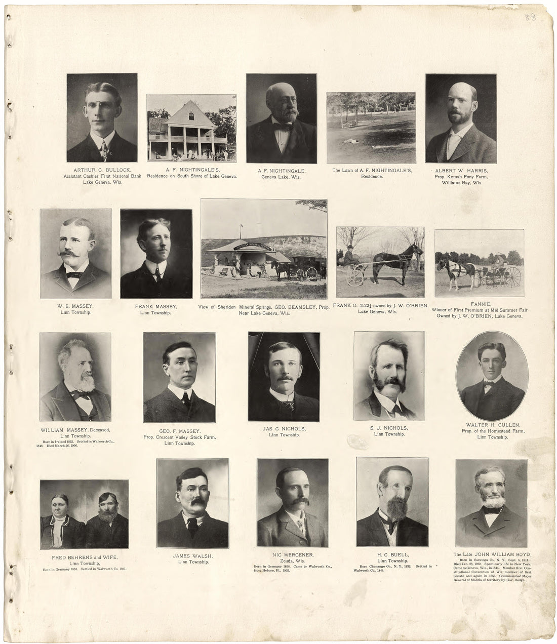 The Bench and Bar of Walworth County, 1907 from Standard Atlas of Walworth County, Wisconsin : Including a Plat Book of the Villages, Cities and Townships of the County, Patrons Directory, Reference Business Directory and Departments Devoted to Genera... by Relic Map Company