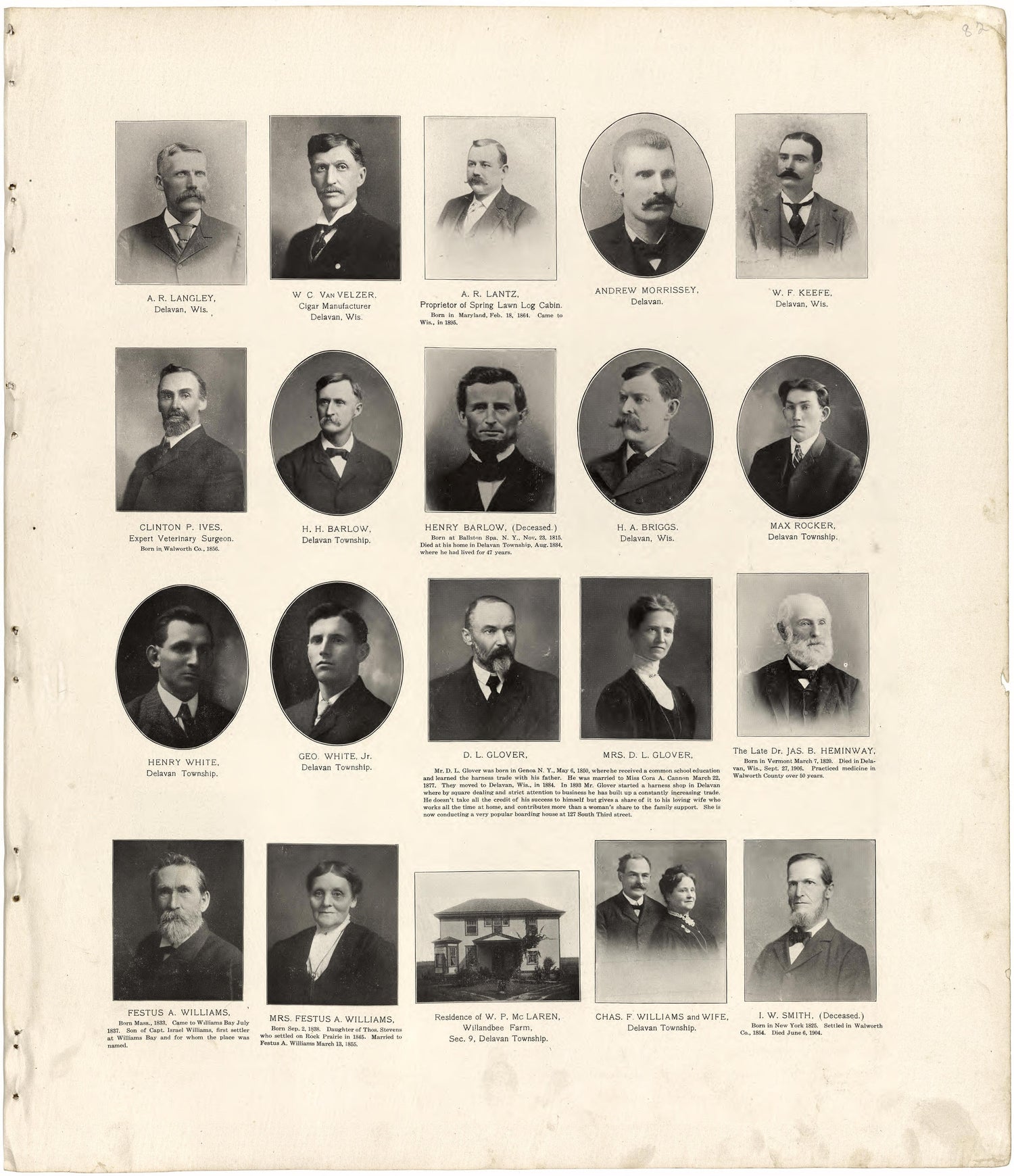 The Bench and Bar of Walworth County, 1907 from Standard Atlas of Walworth County, Wisconsin : Including a Plat Book of the Villages, Cities and Townships of the County, Patrons Directory, Reference Business Directory and Departments Devoted to Genera... by Relic Map Company
