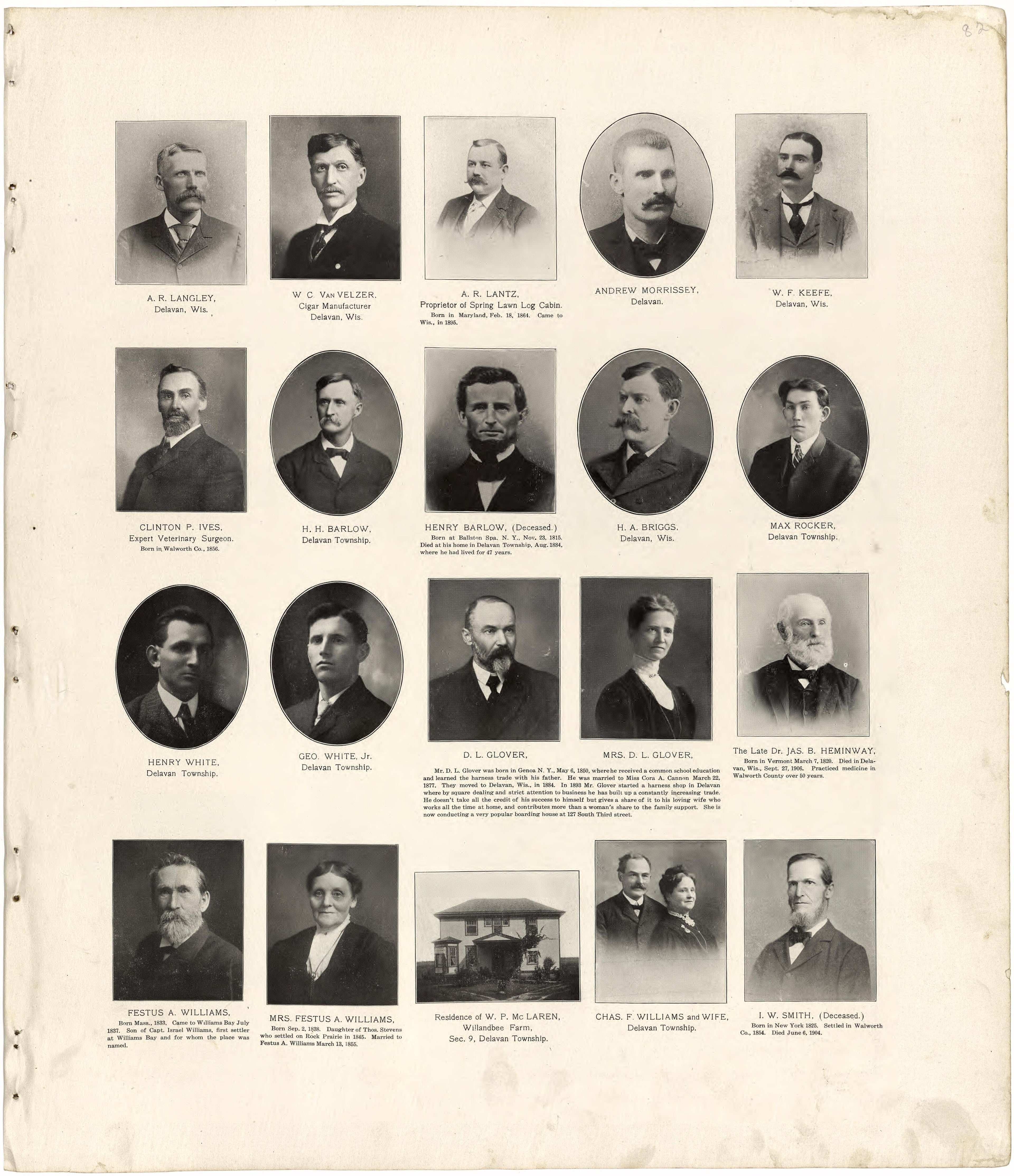 The Bench and Bar of Walworth County, 1907 from Standard Atlas of Walworth County, Wisconsin : Including a Plat Book of the Villages, Cities and Townships of the County, Patrons Directory, Reference Business Directory and Departments Devoted to Genera... by Relic Map Company