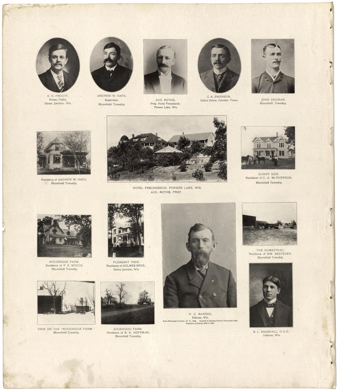 The Bench and Bar of Walworth County, 1907 from Standard Atlas of Walworth County, Wisconsin : Including a Plat Book of the Villages, Cities and Townships of the County, Patrons Directory, Reference Business Directory and Departments Devoted to Genera... by Relic Map Company