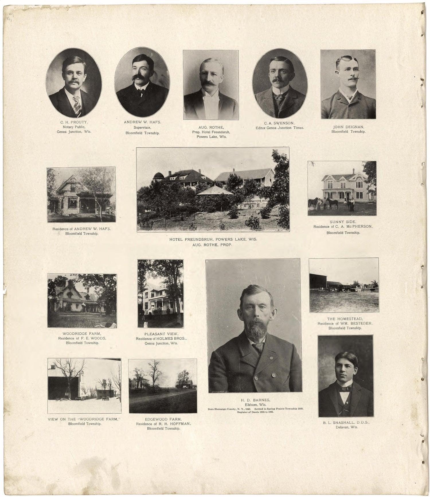 The Bench and Bar of Walworth County, 1907 from Standard Atlas of Walworth County, Wisconsin : Including a Plat Book of the Villages, Cities and Townships of the County, Patrons Directory, Reference Business Directory and Departments Devoted to Genera... by Relic Map Company