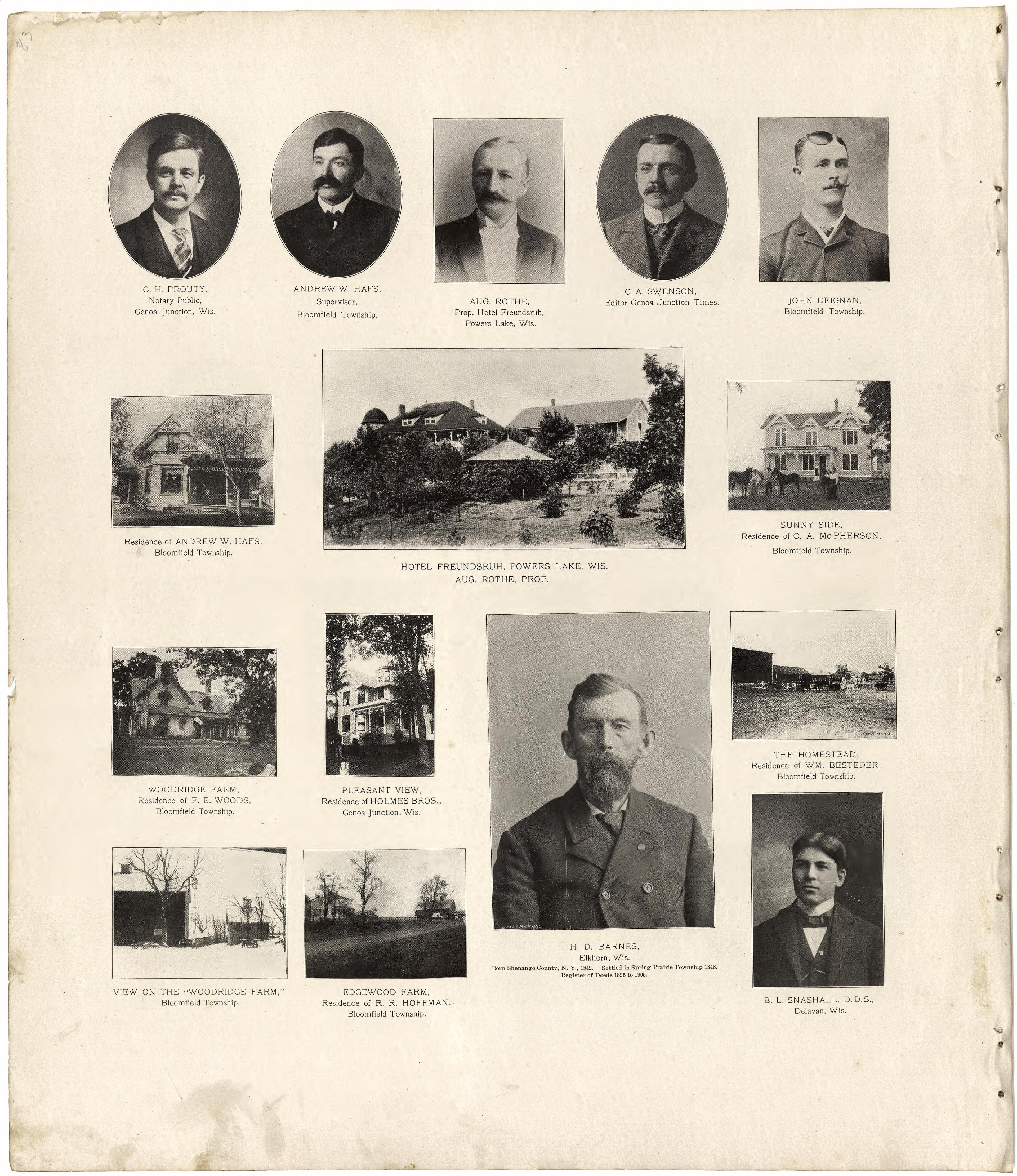 The Bench and Bar of Walworth County, 1907 from Standard Atlas of Walworth County, Wisconsin : Including a Plat Book of the Villages, Cities and Townships of the County, Patrons Directory, Reference Business Directory and Departments Devoted to Genera... by Relic Map Company