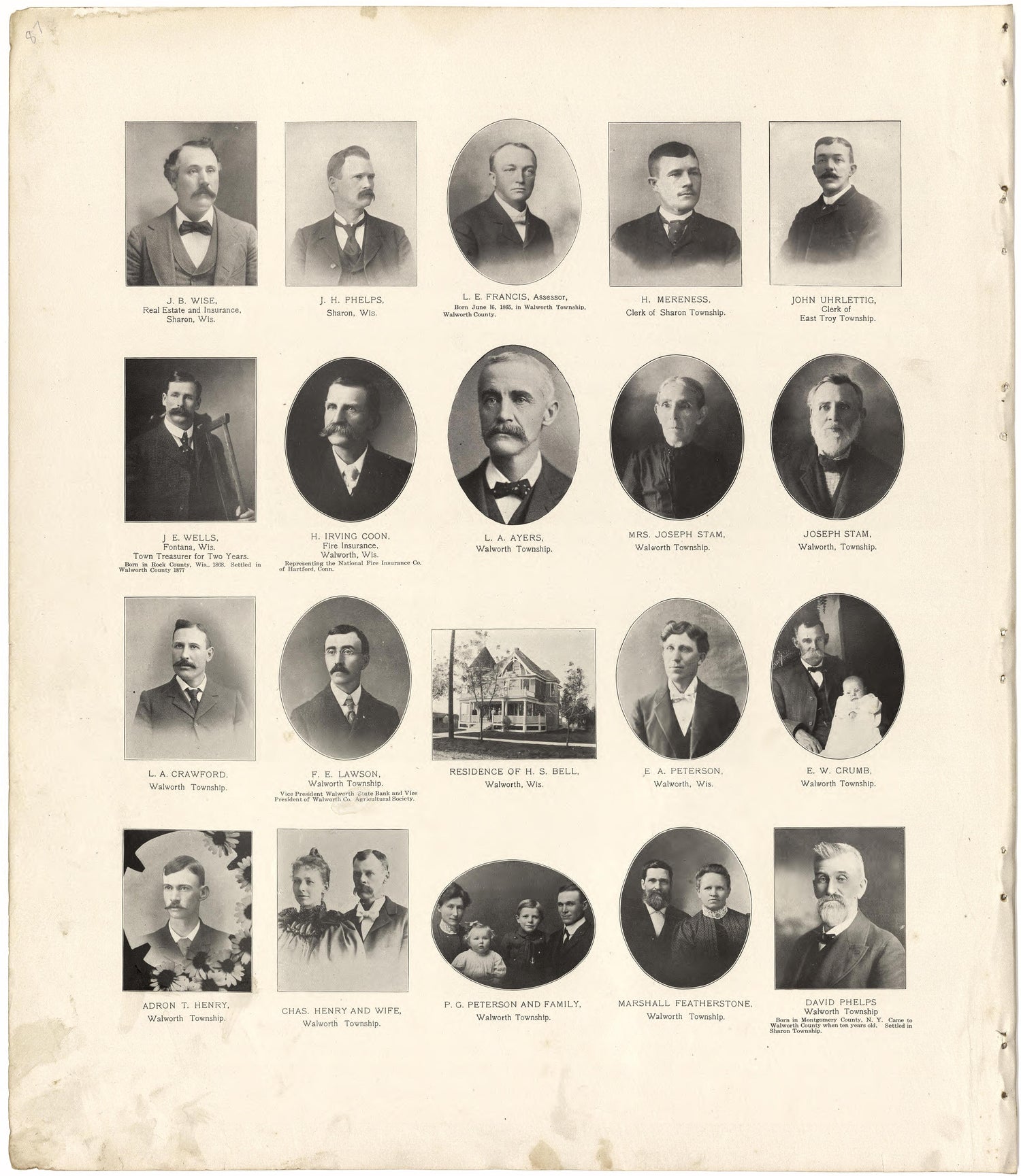 The Bench and Bar of Walworth County, 1907 from Standard Atlas of Walworth County, Wisconsin : Including a Plat Book of the Villages, Cities and Townships of the County, Patrons Directory, Reference Business Directory and Departments Devoted to Genera... by Relic Map Company