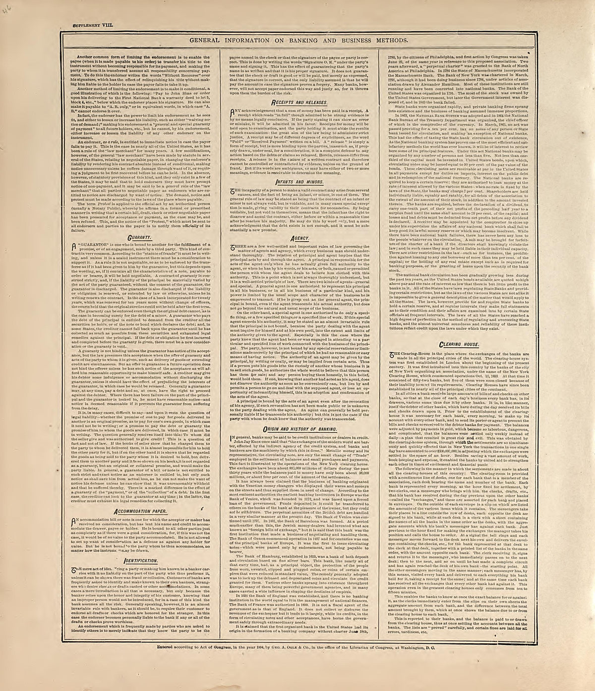 General Information On Banking and Business Methods - 2 from Standard Atlas of Hall County, Nebraska : Including a Plat Book of the Villages, Cities and Precincts of the County, Map of the State, United States and World, Patrons Directory, Reference B... by Relic Map Company
