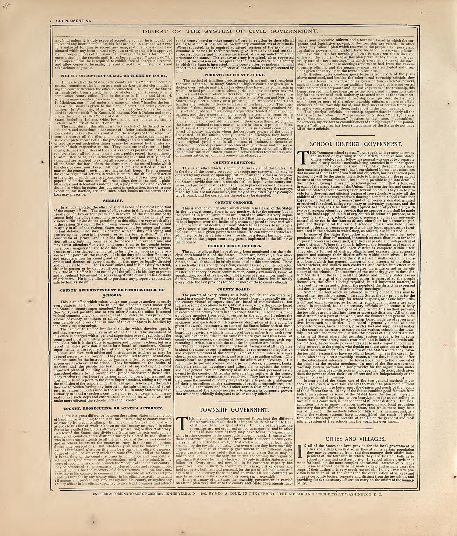 This old map of Hall County, Nebraska,  was created by Geo. A. Ogle &amp; Co in 1904