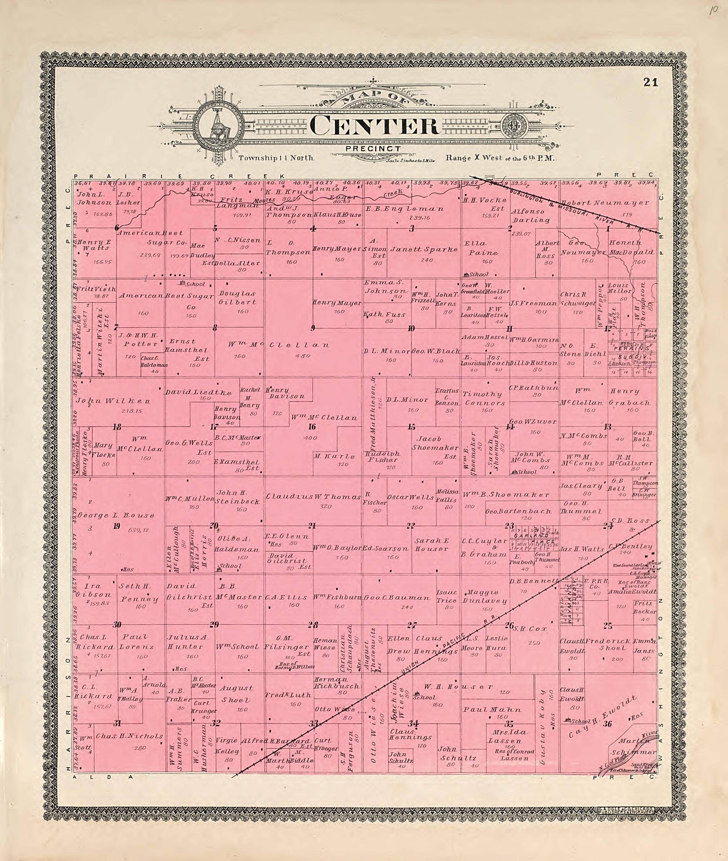 This old map of Hall County, Nebraska,  was created by Geo. A. Ogle &amp; Co in 1904