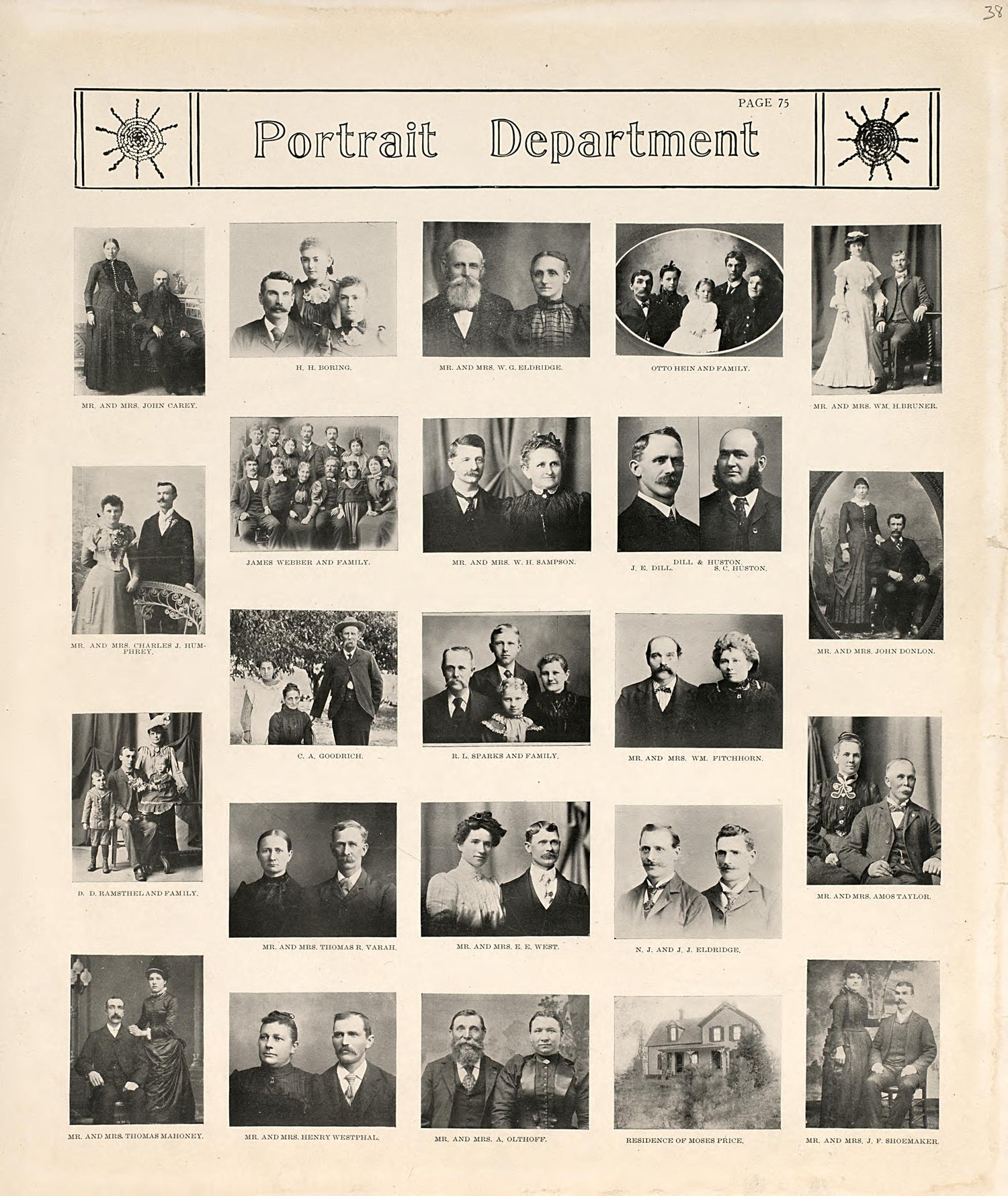 Portrait Department - 3 from Standard Atlas of Hall County, Nebraska : Including a Plat Book of the Villages, Cities and Precincts of the County, Map of the State, United States and World, Patrons Directory, Reference Business … 1904 by Relic Map Company