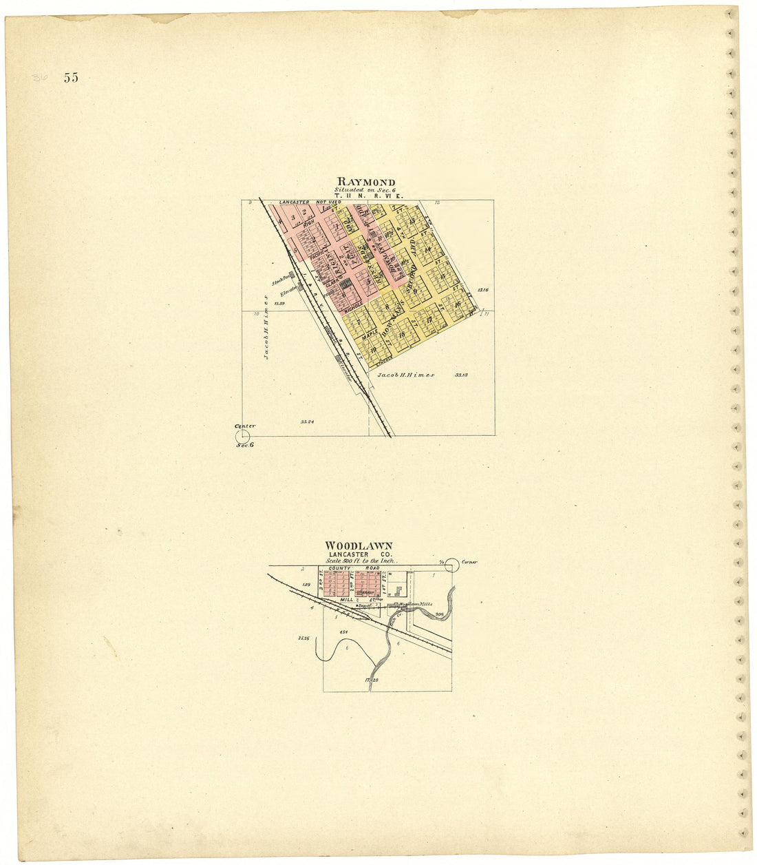 This old map of Lancaster County, Nebraska,  was created by Scoville Publishing Company in 1903