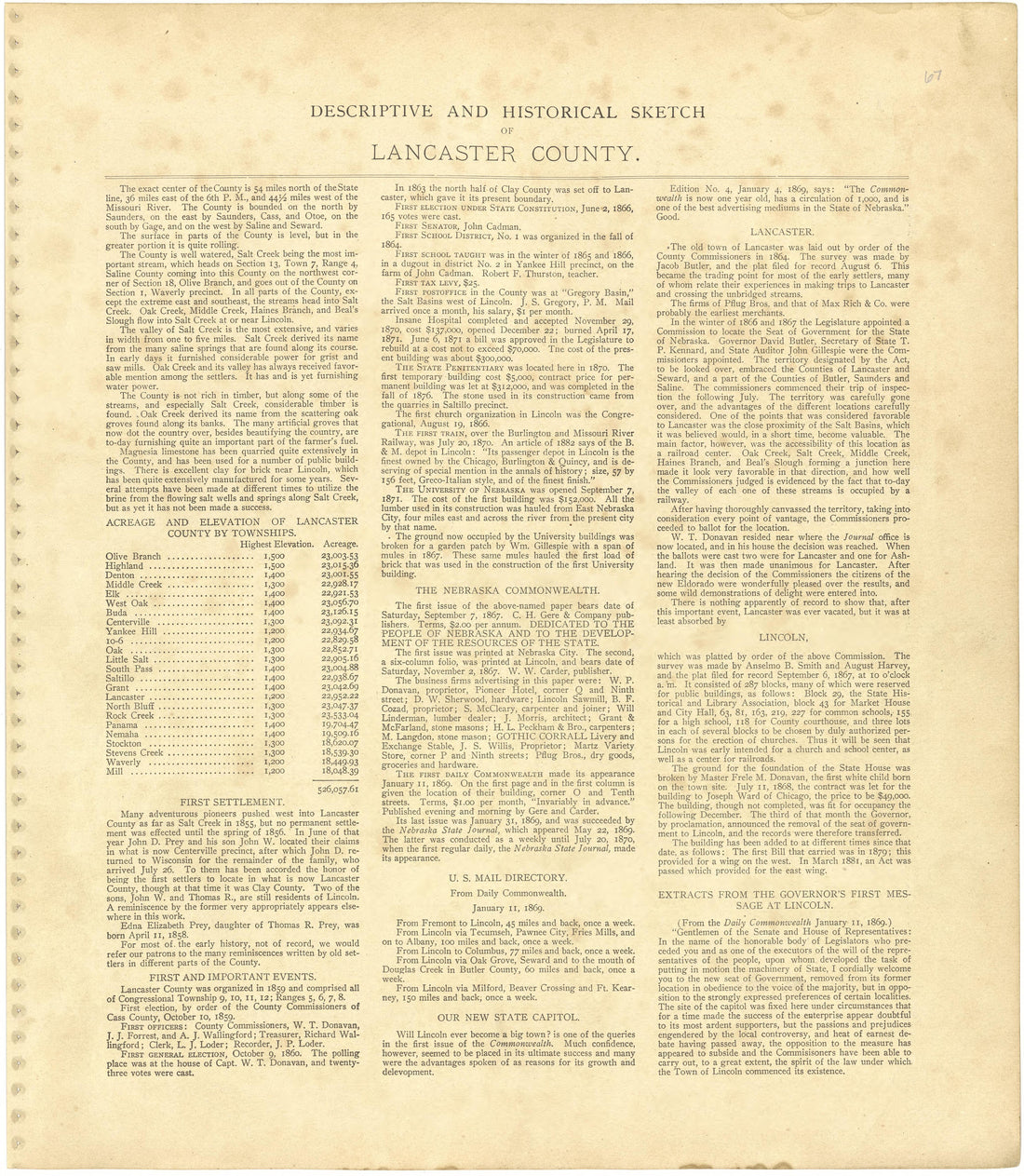 This old map of Lancaster County, Nebraska,  was created by Scoville Publishing Company in 1903