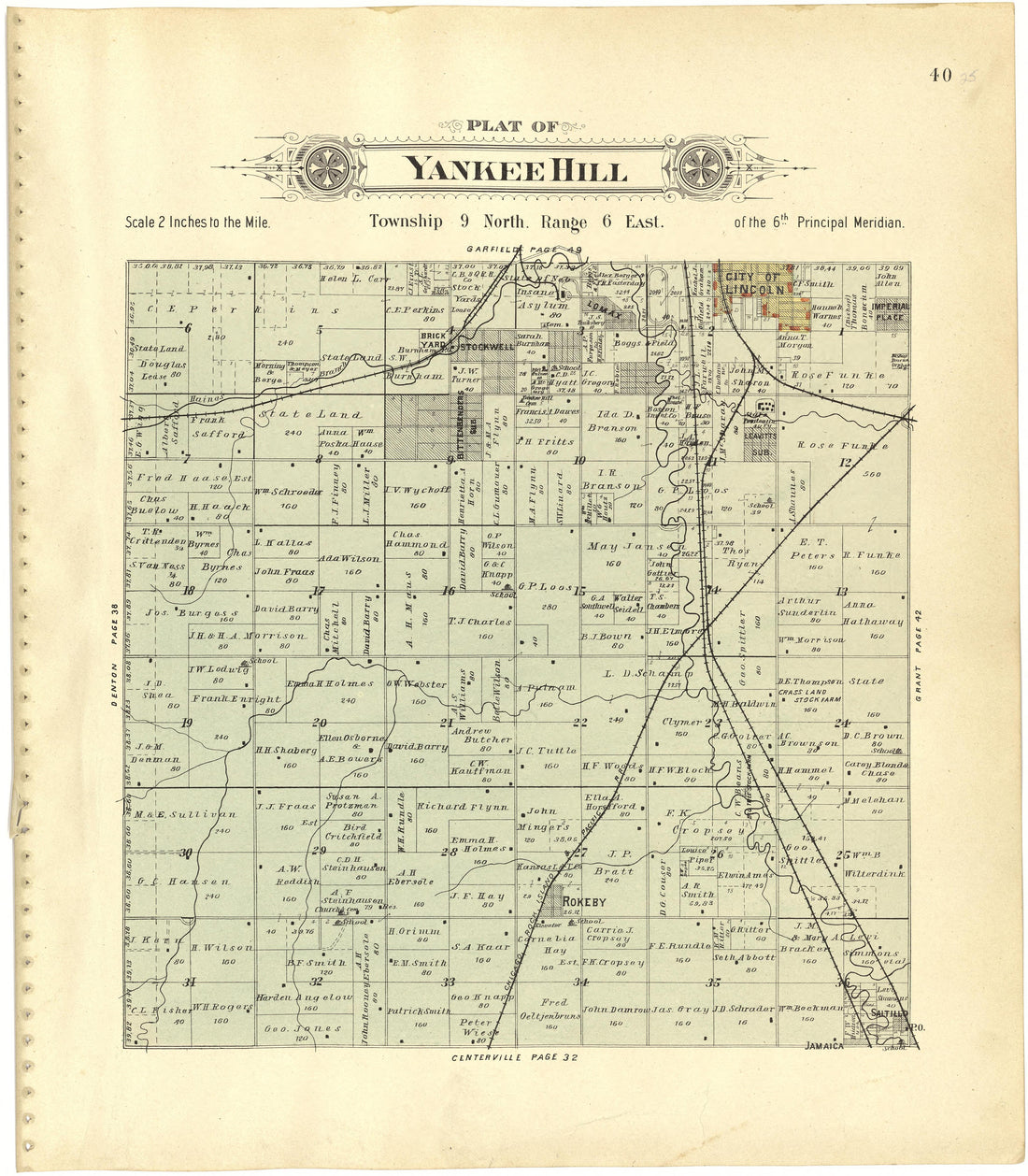 This old map of Lancaster County, Nebraska,  was created by Scoville Publishing Company in 1903