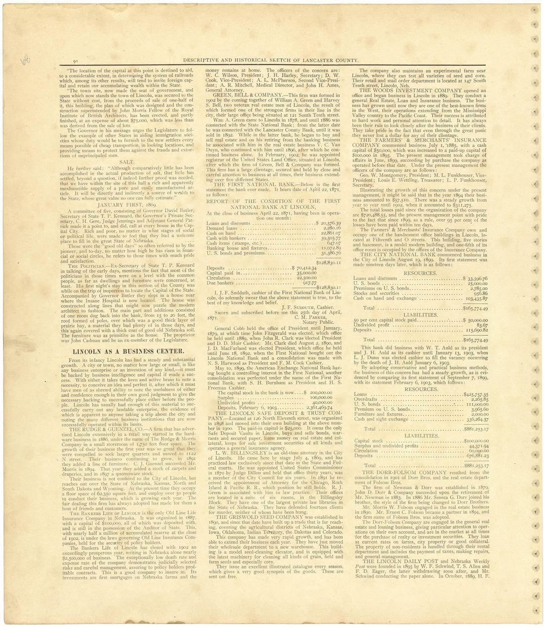 This old map of Lancaster County, Nebraska,  was created by Scoville Publishing Company in 1903