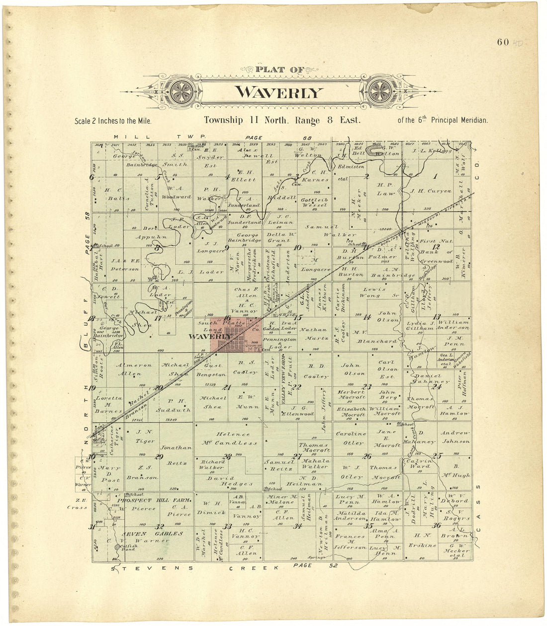 This old map of Lancaster County, Nebraska,  was created by Scoville Publishing Company in 1903