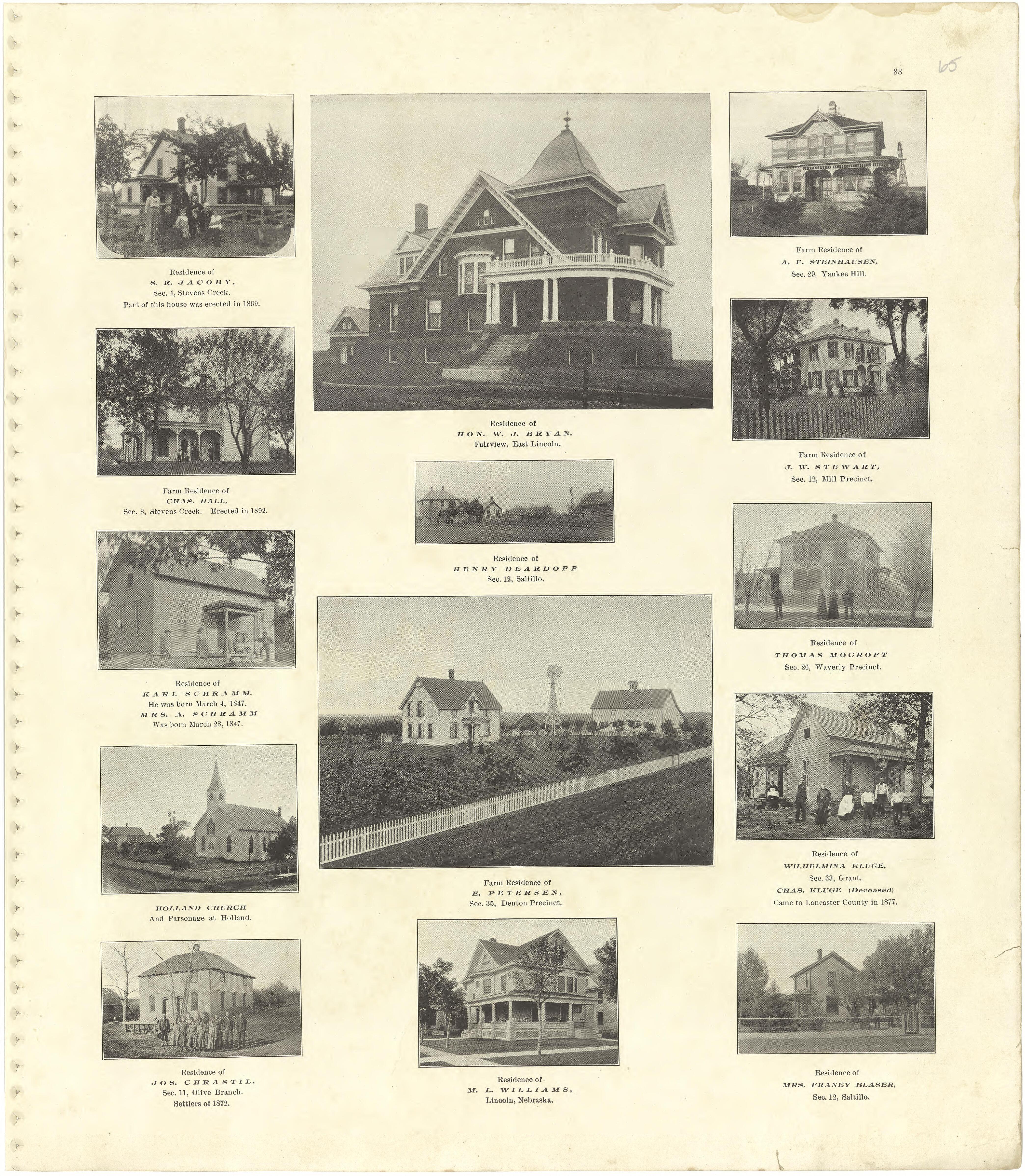 This old map of Lancaster County, Nebraska,  was created by Scoville Publishing Company in 1903