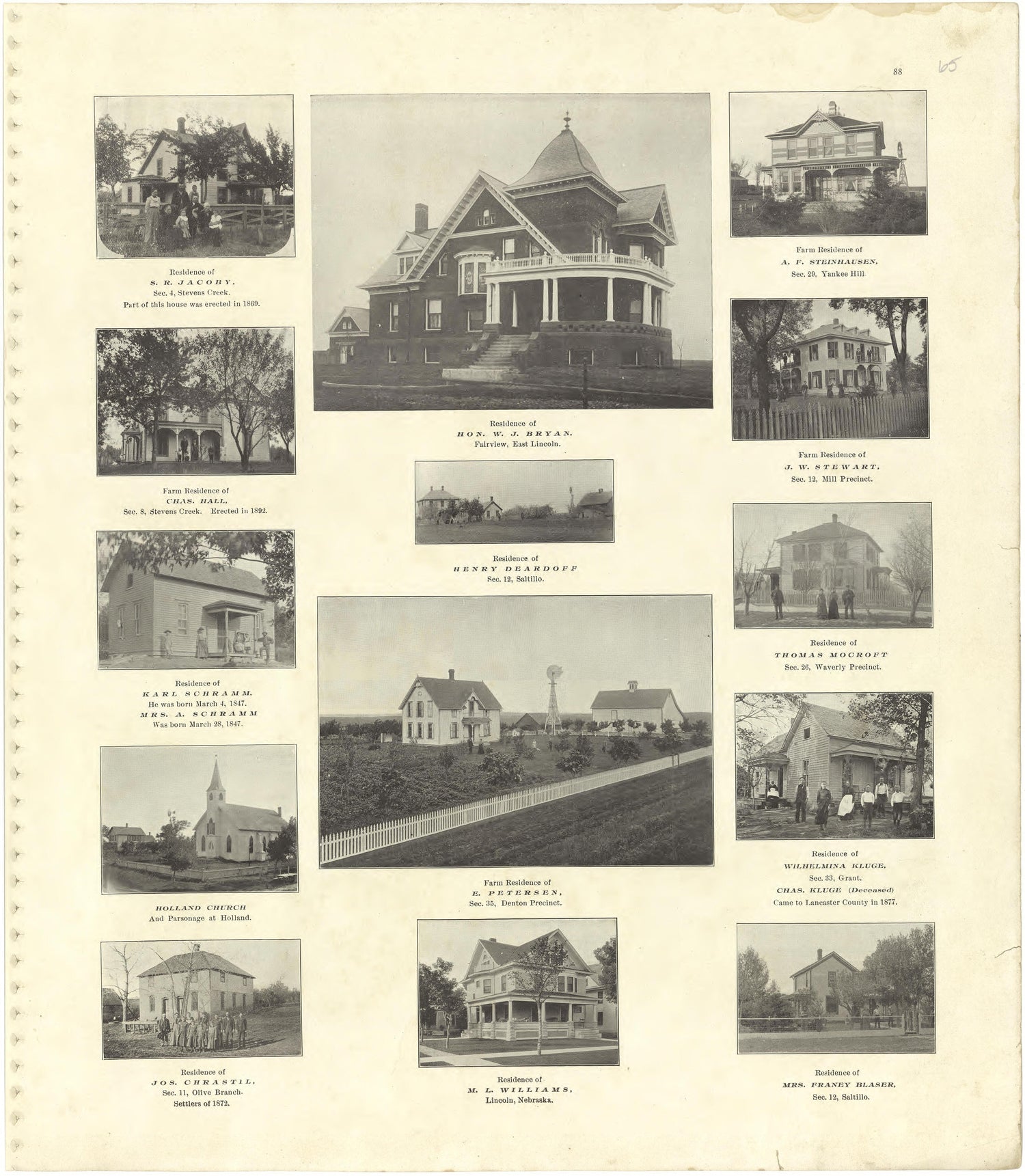 This old map of Lancaster County, Nebraska,  was created by Scoville Publishing Company in 1903