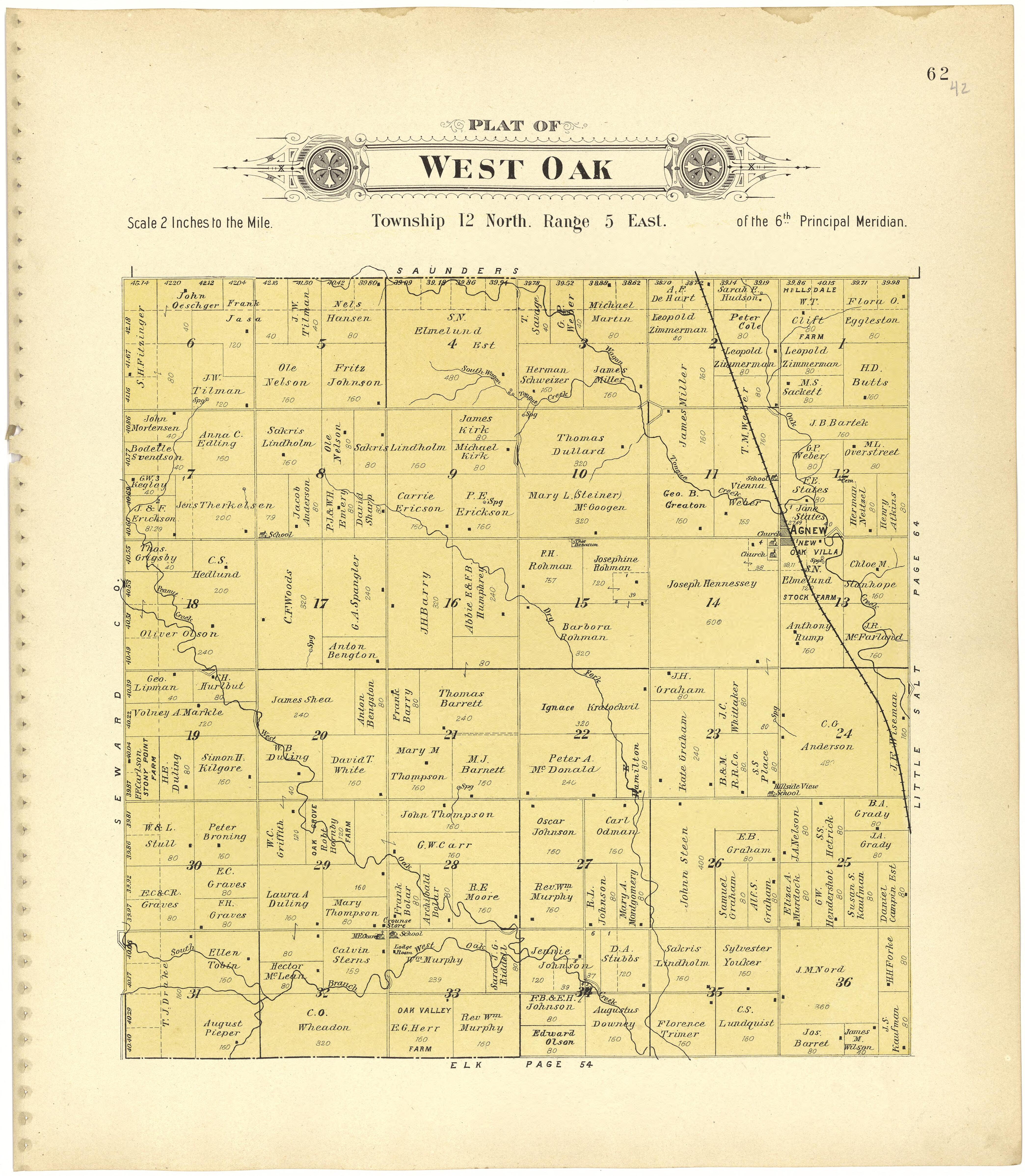 This old map of Lancaster County, Nebraska,  was created by Scoville Publishing Company in 1903