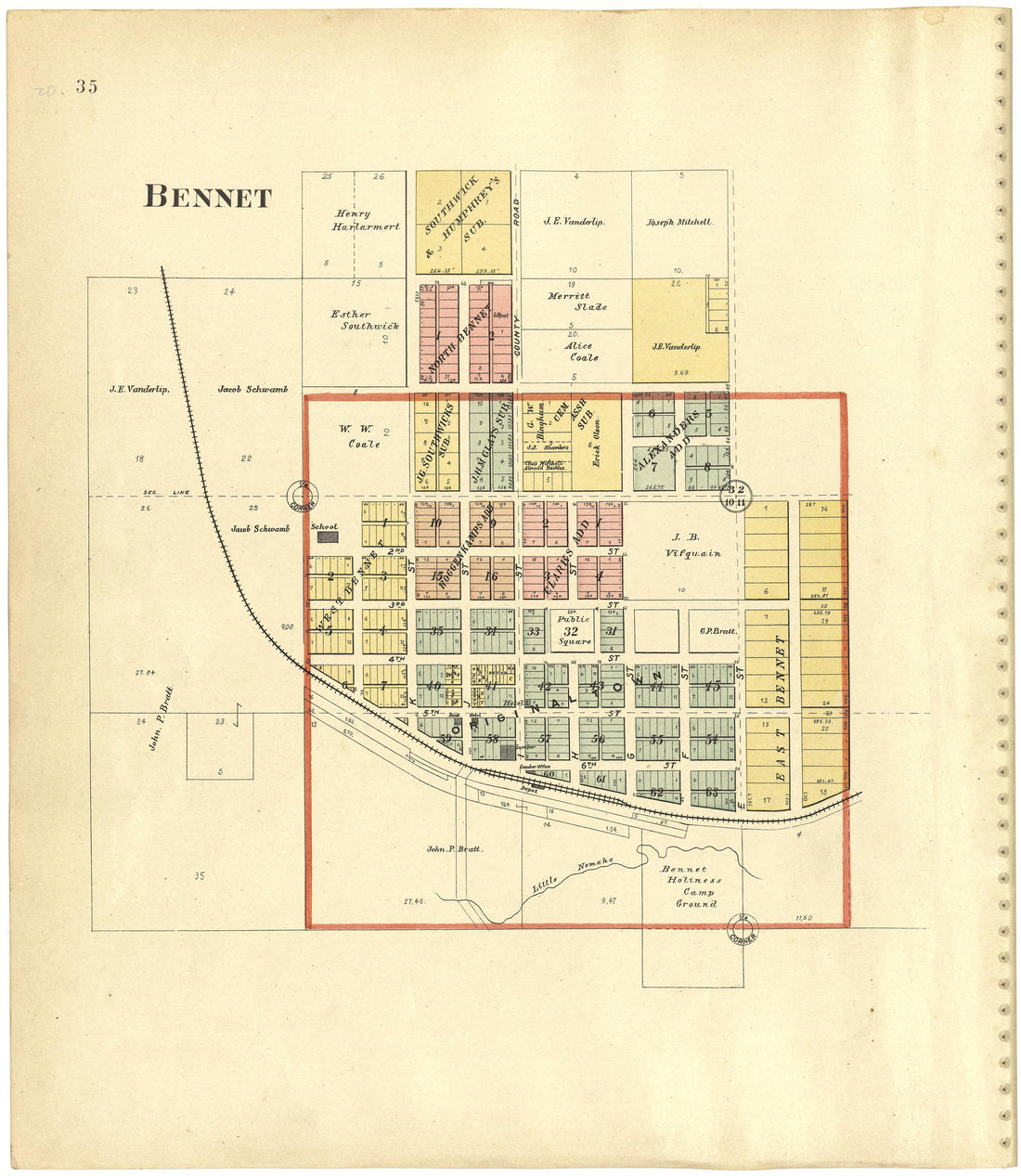 This old map of Lancaster County, Nebraska,  was created by Scoville Publishing Company in 1903