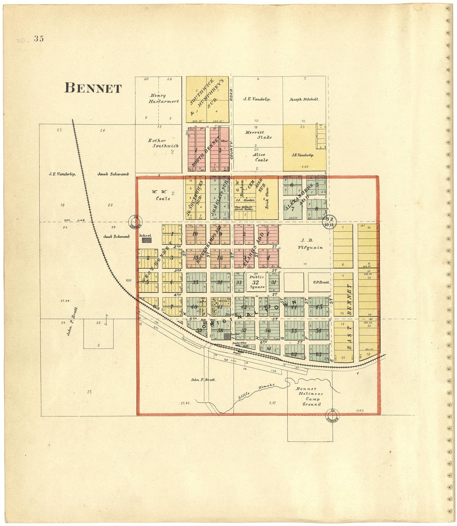 This old map of Lancaster County, Nebraska,  was created by Scoville Publishing Company in 1903