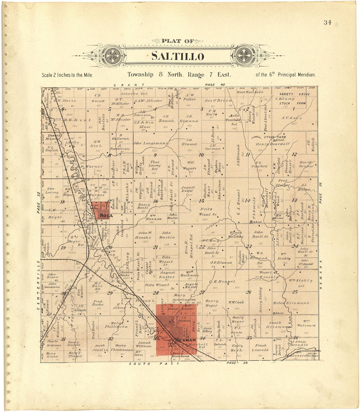 This old map of Lancaster County, Nebraska,  was created by Scoville Publishing Company in 1903