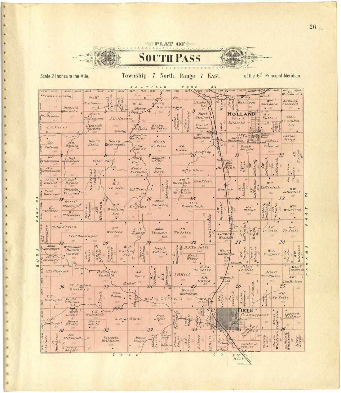 This old map of Lancaster County, Nebraska,  was created by Scoville Publishing Company in 1903