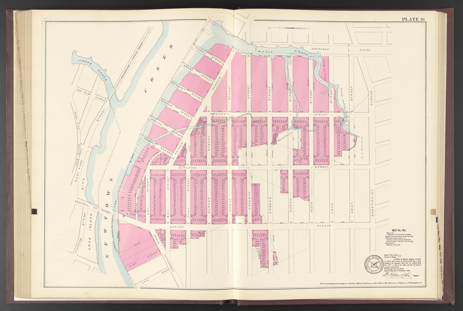 Image 79 of ..Iimportant Maps of Wards...of Brooklyn...Kings County, NY from Certified Copies of Important Maps of Wards 8, 17, 18, 22, 23, 24, and 25 City of Brooklyn, Filed In the Office of Register Kings County, New York 1889 by Relic Map Company