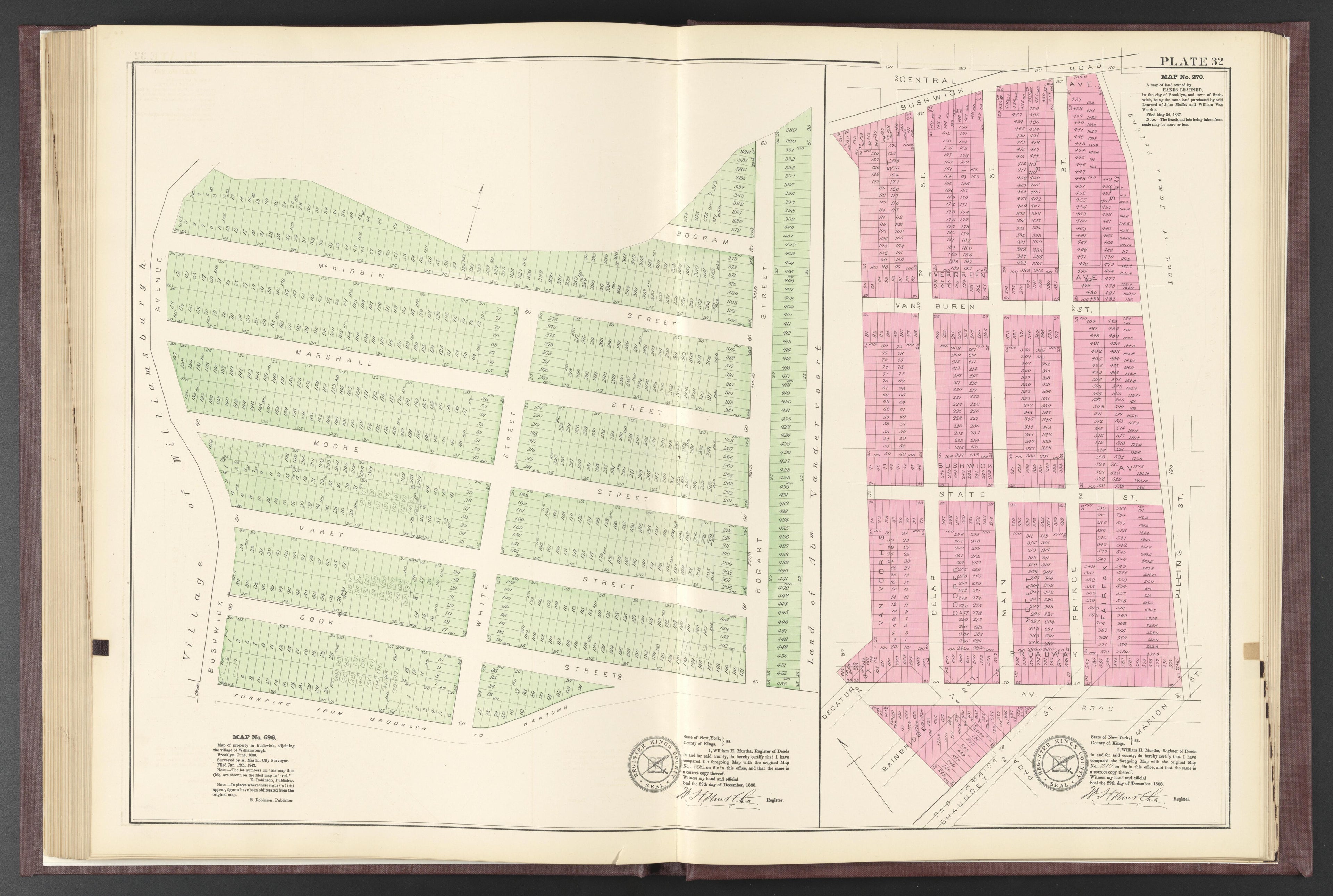 Image 81 of ..Iimportant Maps of Wards...of Brooklyn...Kings County, NY from Certified Copies of Important Maps of Wards 8, 17, 18, 22, 23, 24, and 25 City of Brooklyn, Filed In the Office of Register Kings County, New York 1889 by Relic Map Company