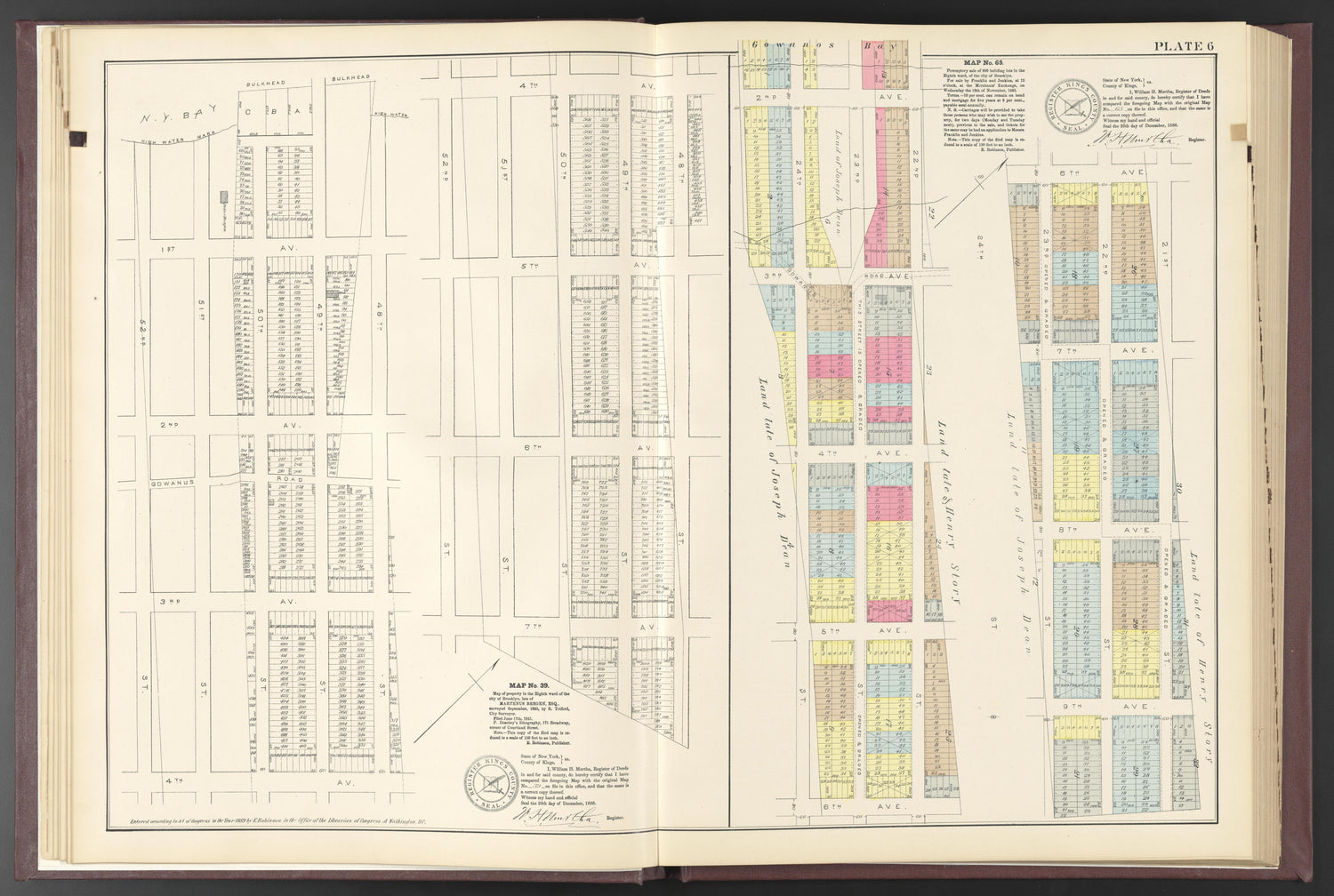 Image 9 of ..Iimportant Maps of Wards...of Brooklyn...Kings County, NY from Certified Copies of Important Maps of Wards 8, 17, 18, 22, 23, 24, and 25 City of Brooklyn, Filed In the Office of Register Kings County, New York 1889 by Relic Map Company
