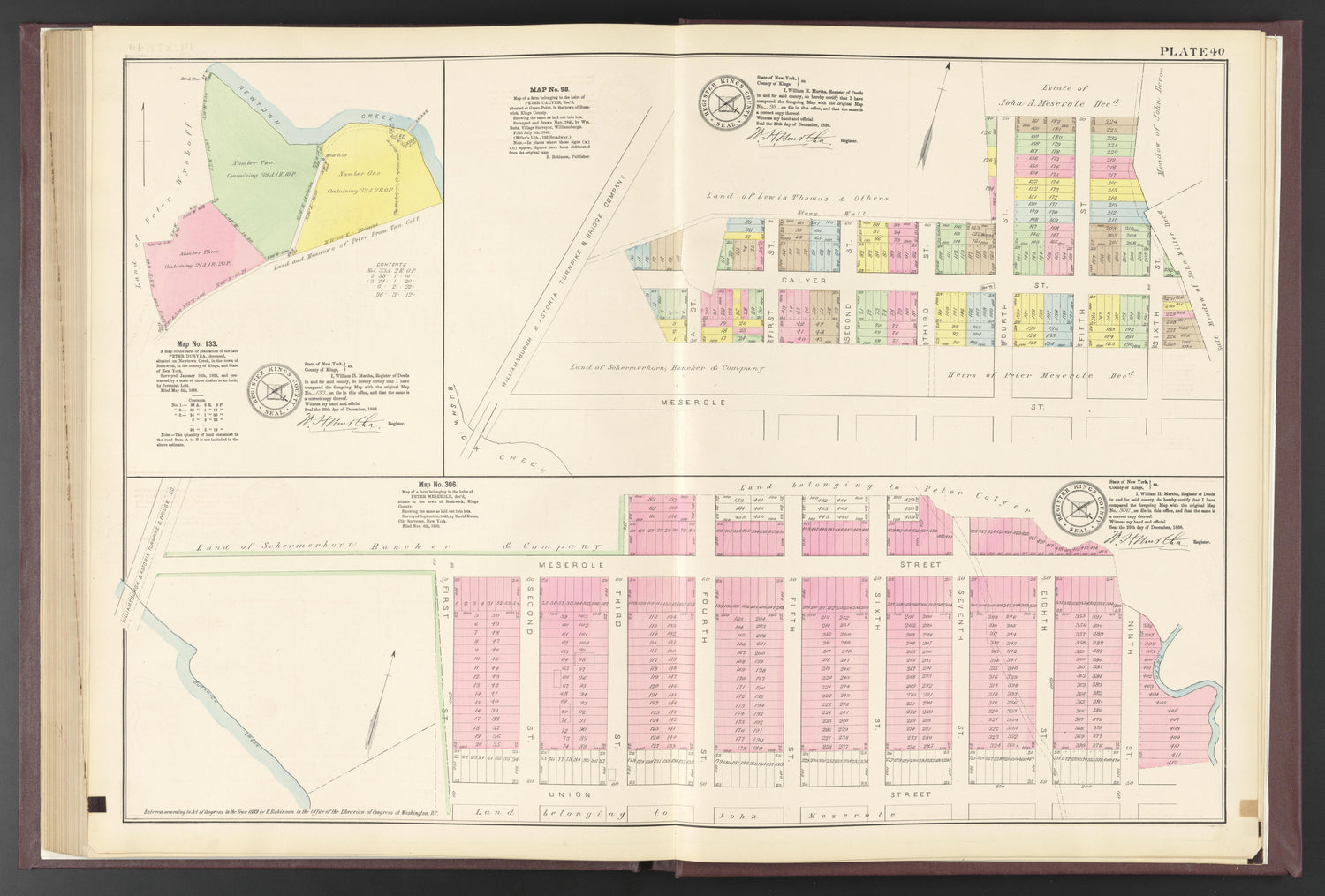 Image 89 of ..Iimportant Maps of Wards...of Brooklyn...Kings County, NY from Certified Copies of Important Maps of Wards 8, 17, 18, 22, 23, 24, and 25 City of Brooklyn, Filed In the Office of Register Kings County, New York 1889 by Relic Map Company