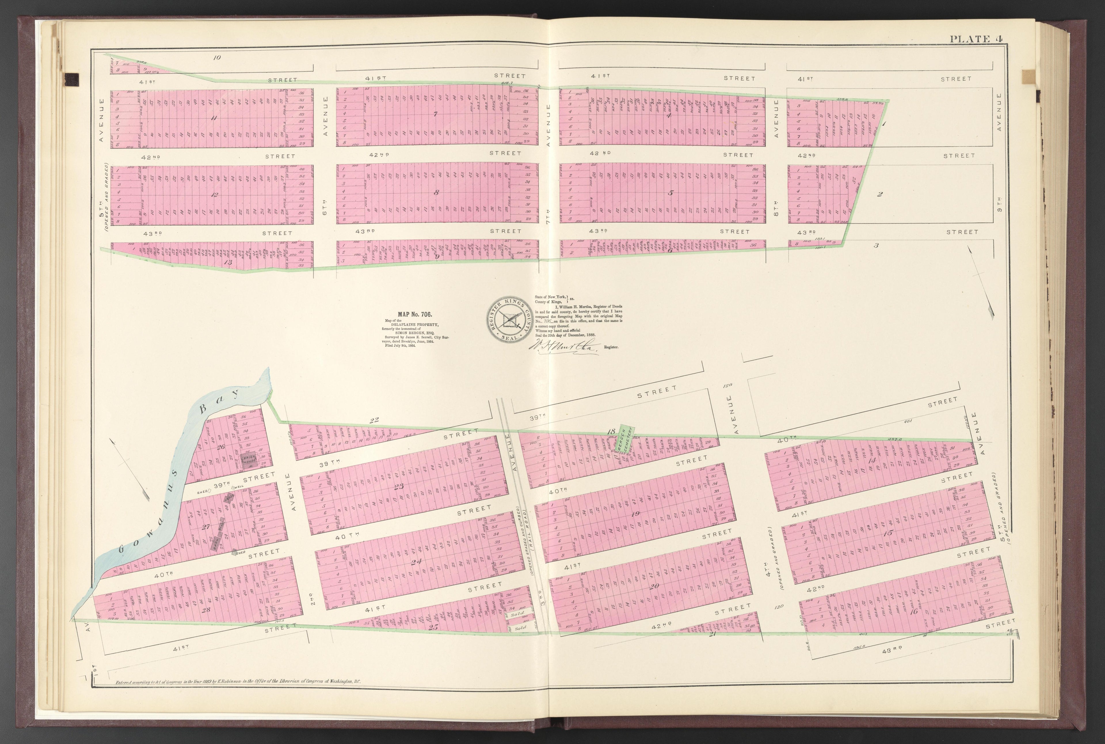 Image 53 of ..Iimportant Maps of Wards...of Brooklyn...Kings County, NY from Certified Copies of Important Maps of Wards 8, 17, 18, 22, 23, 24, and 25 City of Brooklyn, Filed In the Office of Register Kings County, New York 1889 by Relic Map Company