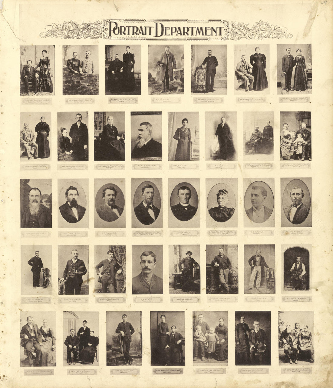 Portrait Department - Continued from Standard Atlas of Buffalo and Pepin Counties, Wisconsin : Including a Plat Book of the Villages, Cities and Townships of the County, Map of the State, United States and World : Farmers … 1896 by Relic Map Company