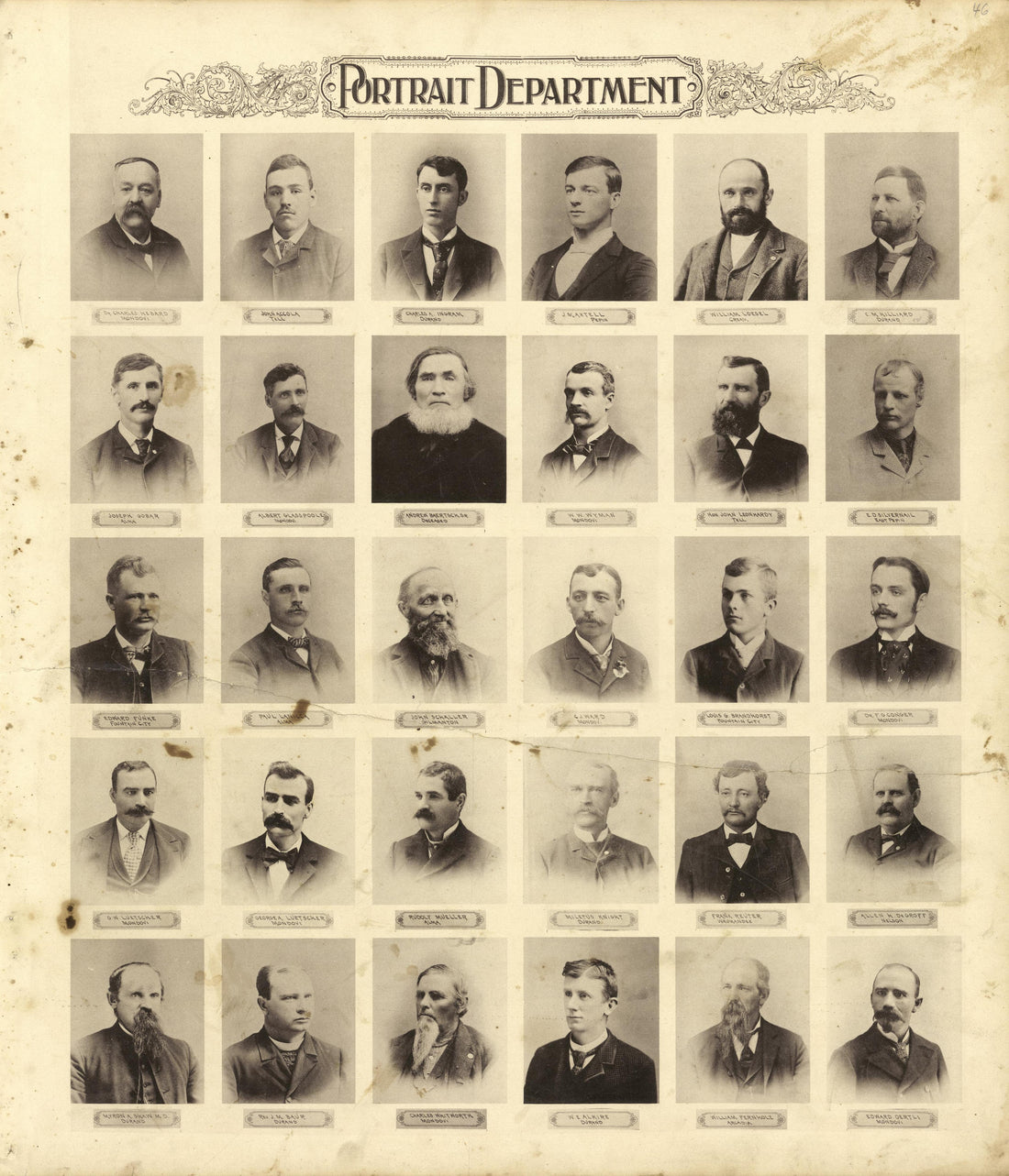 Portrait Department - Continued from Standard Atlas of Buffalo and Pepin Counties, Wisconsin : Including a Plat Book of the Villages, Cities and Townships of the County, Map of the State, United States and World : Farmers … 1896 by Relic Map Company