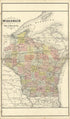 Map of Wisconsin from Standard Atlas of Buffalo and Pepin Counties, Wisconsin : Including a Plat Book of the Villages, Cities and Townships of the County, Map of the State, United States and World : Farmers … 1896 by Relic Map Company