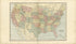 Map of the United States from Standard Atlas of Buffalo and Pepin Counties, Wisconsin : Including a Plat Book of the Villages, Cities and Townships of the County, Map of the State, United States and World : Farmers … 1896 by Relic Map Company
