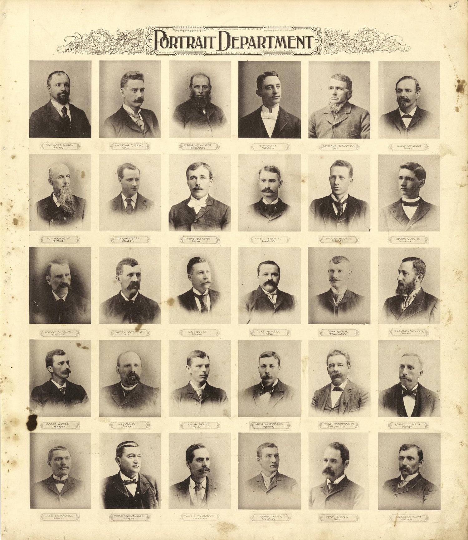 Portrait Department - Continued from Standard Atlas of Buffalo and Pepin Counties, Wisconsin : Including a Plat Book of the Villages, Cities and Townships of the County, Map of the State, United States and World : Farmers … 1896 by Relic Map Company