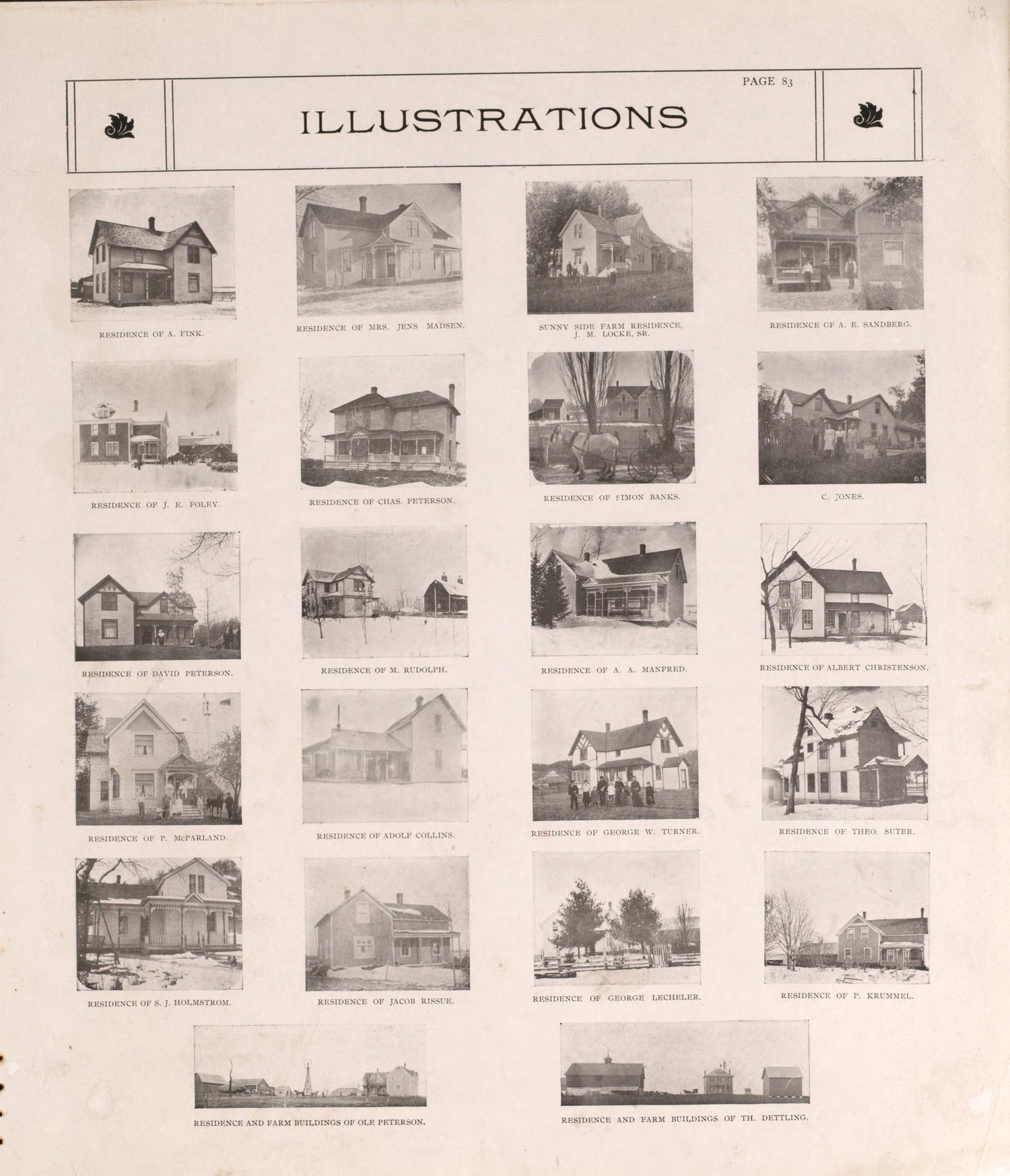 Views of Residences from Standard Atlas of Pierce County, Wisconsin : Including a Plat Book of the Villages, Cities and Townships of the County, Map of the State, United States and World : Patrons Directory, Reference … 1908 by Relic Map Company