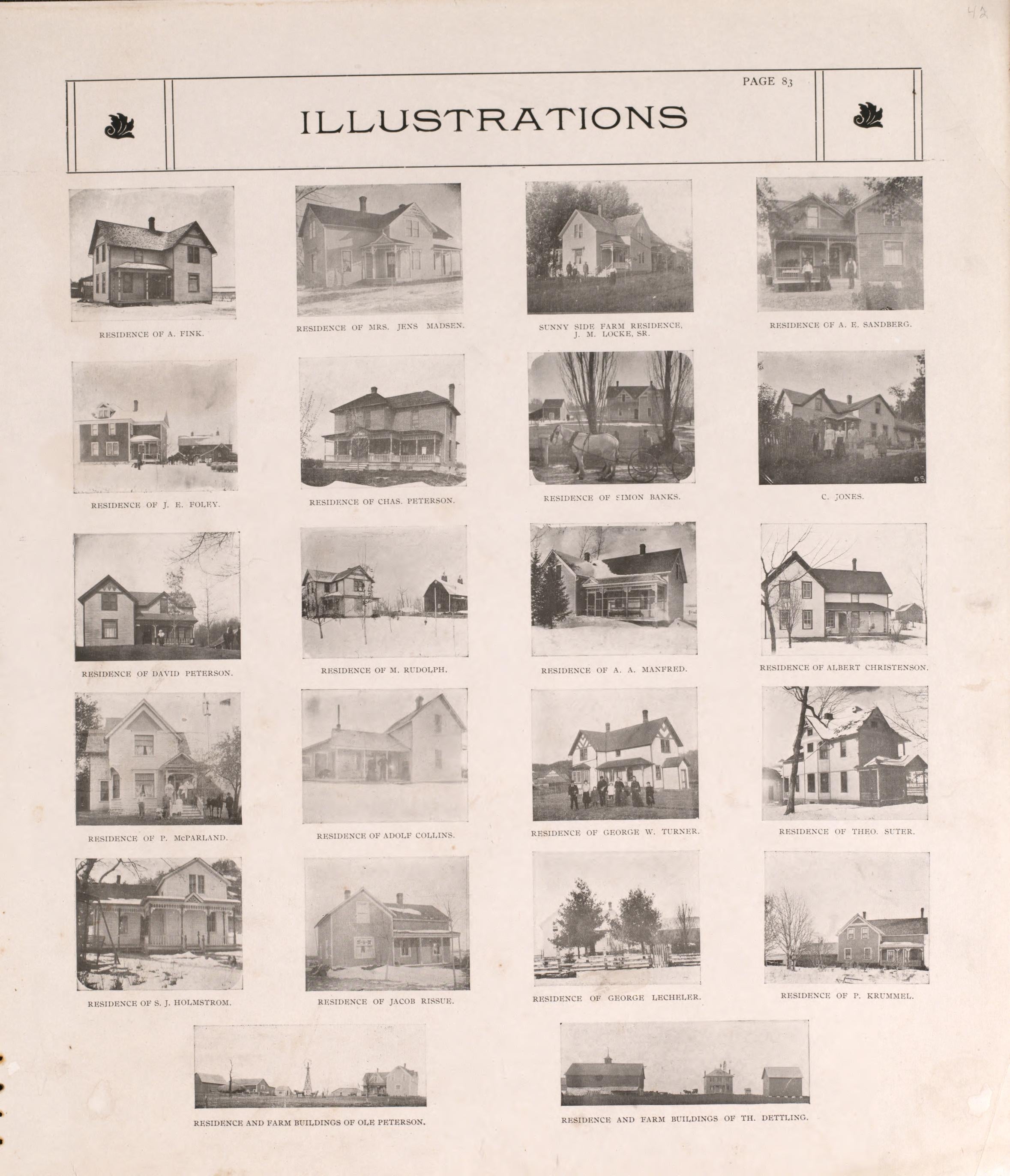 Views of Residences from Standard Atlas of Pierce County, Wisconsin : Including a Plat Book of the Villages, Cities and Townships of the County, Map of the State, United States and World : Patrons Directory, Reference … 1908 by Relic Map Company