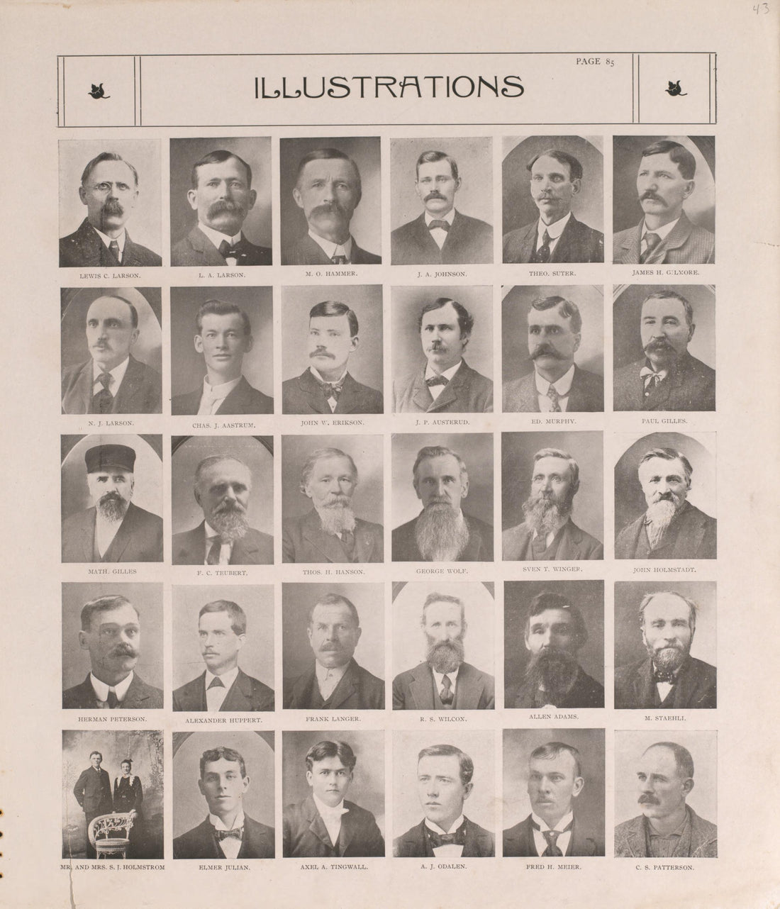 Portraits--continued from Standard Atlas of Pierce County, Wisconsin : Including a Plat Book of the Villages, Cities and Townships of the County, Map of the State, United States and World : Patrons Directory, Reference … 1908 by Relic Map Company