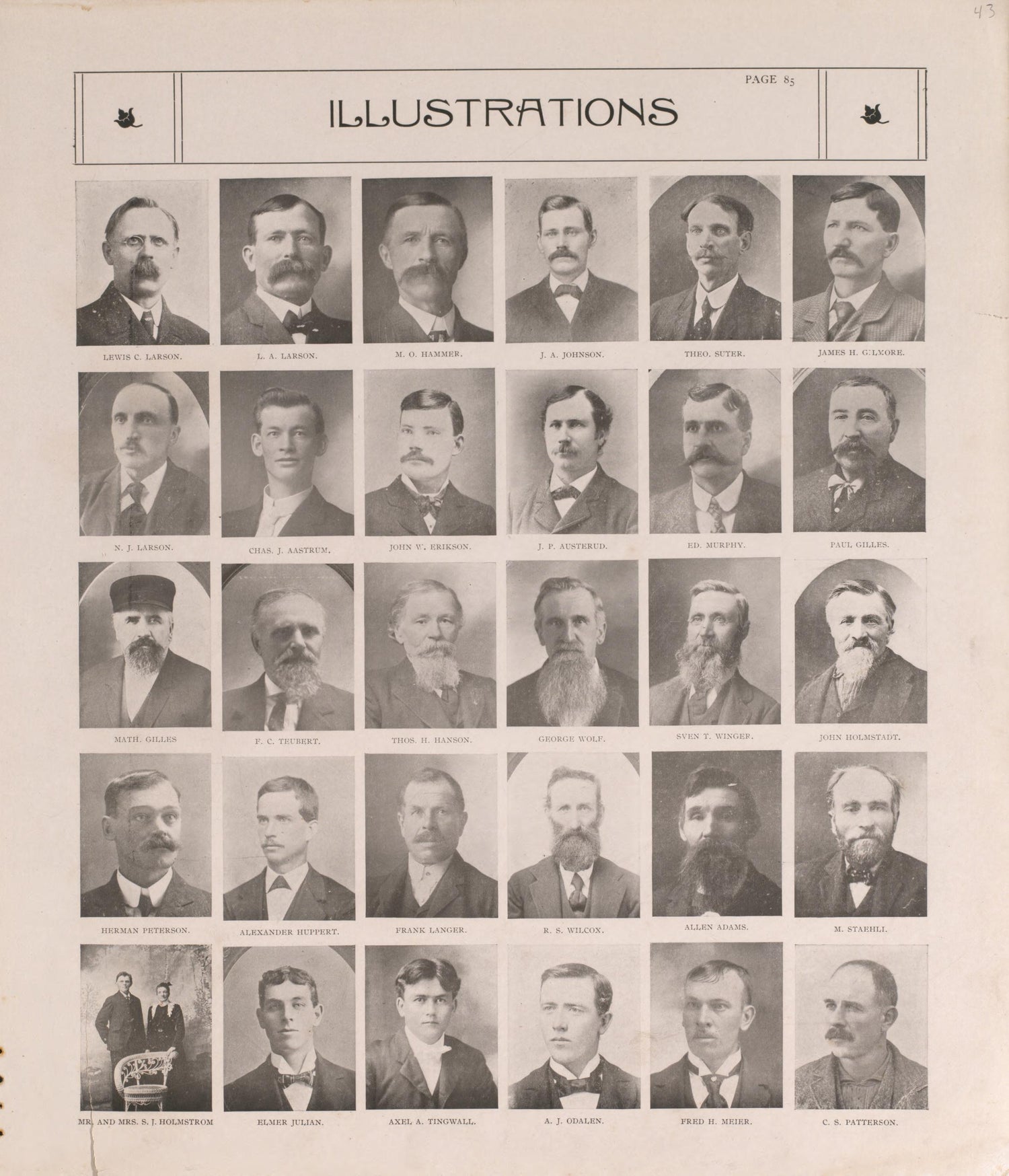 Portraits--continued from Standard Atlas of Pierce County, Wisconsin : Including a Plat Book of the Villages, Cities and Townships of the County, Map of the State, United States and World : Patrons Directory, Reference … 1908 by Relic Map Company