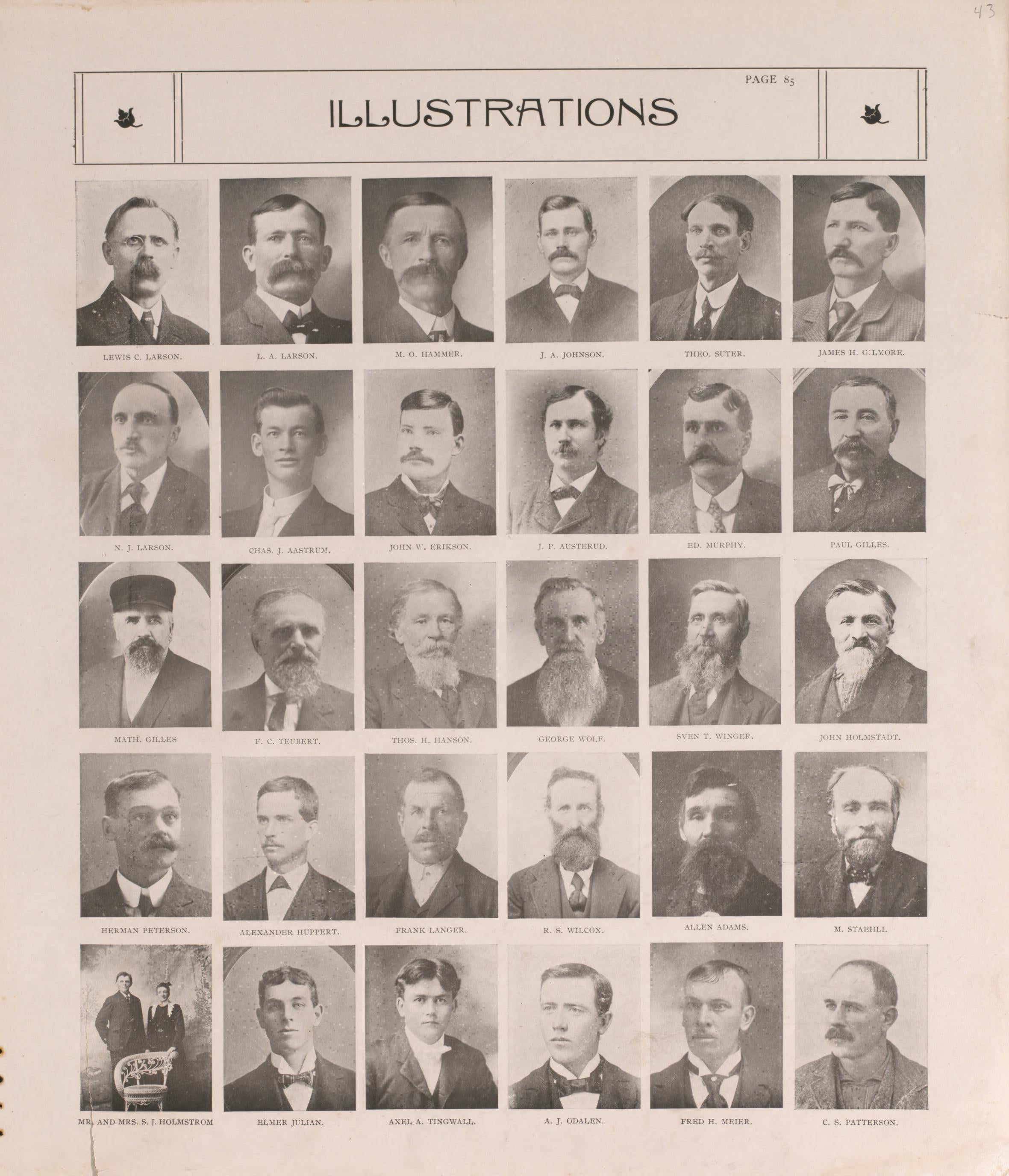 Portraits--continued from Standard Atlas of Pierce County, Wisconsin : Including a Plat Book of the Villages, Cities and Townships of the County, Map of the State, United States and World : Patrons Directory, Reference … 1908 by Relic Map Company