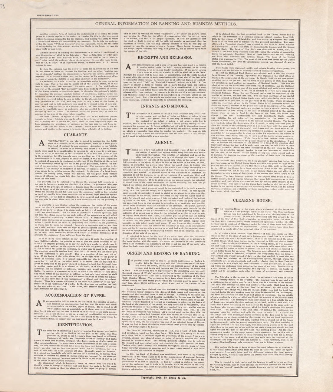 General Information On Banking and Business Methods - 2 from Standard Atlas of Tazewell County, Illinois : Including a Plat Book of the Villages, Cities and Townships of the County, Map of the State, United States and World : Patrons Directory, Refere... by Relic Map Company
