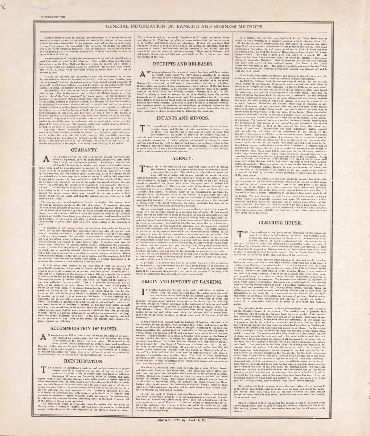 General Information On Banking and Business Methods - 2 from Standard Atlas of Tazewell County, Illinois : Including a Plat Book of the Villages, Cities and Townships of the County, Map of the State, United States and World : Patrons Directory, Refere... by Relic Map Company