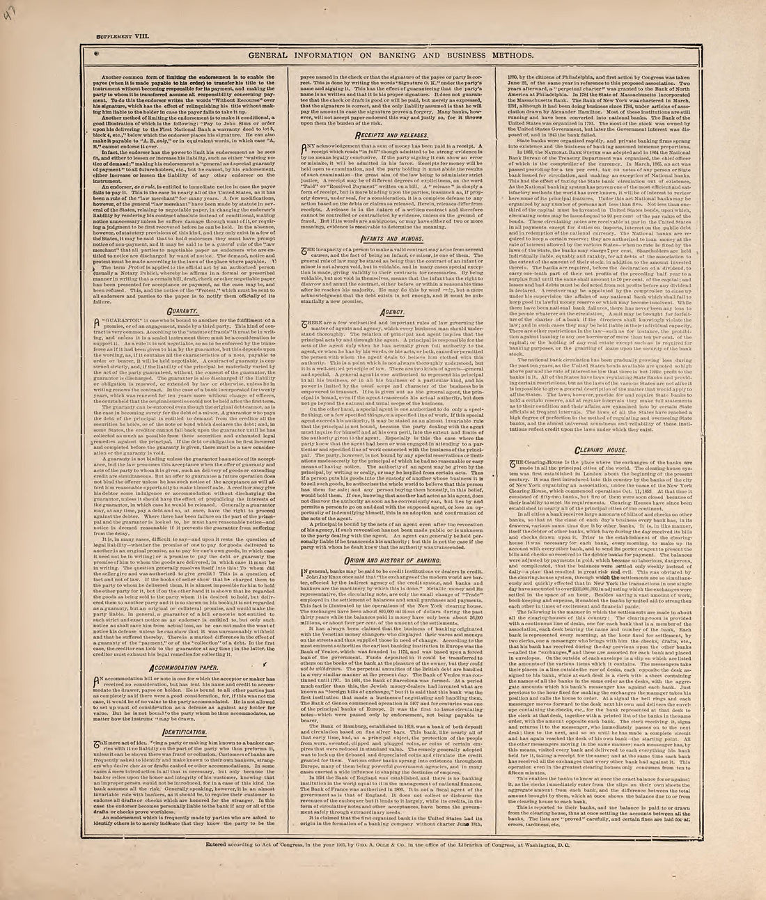 General Information On Banking and Business Methods from Standard Atlas of Hodgeman County, Kansas : Including a Plat Book of the Villages, Cities and Townships of the County, Map of the State, United States and World, Patrons Directory, Reference Bus... by Relic Map Company
