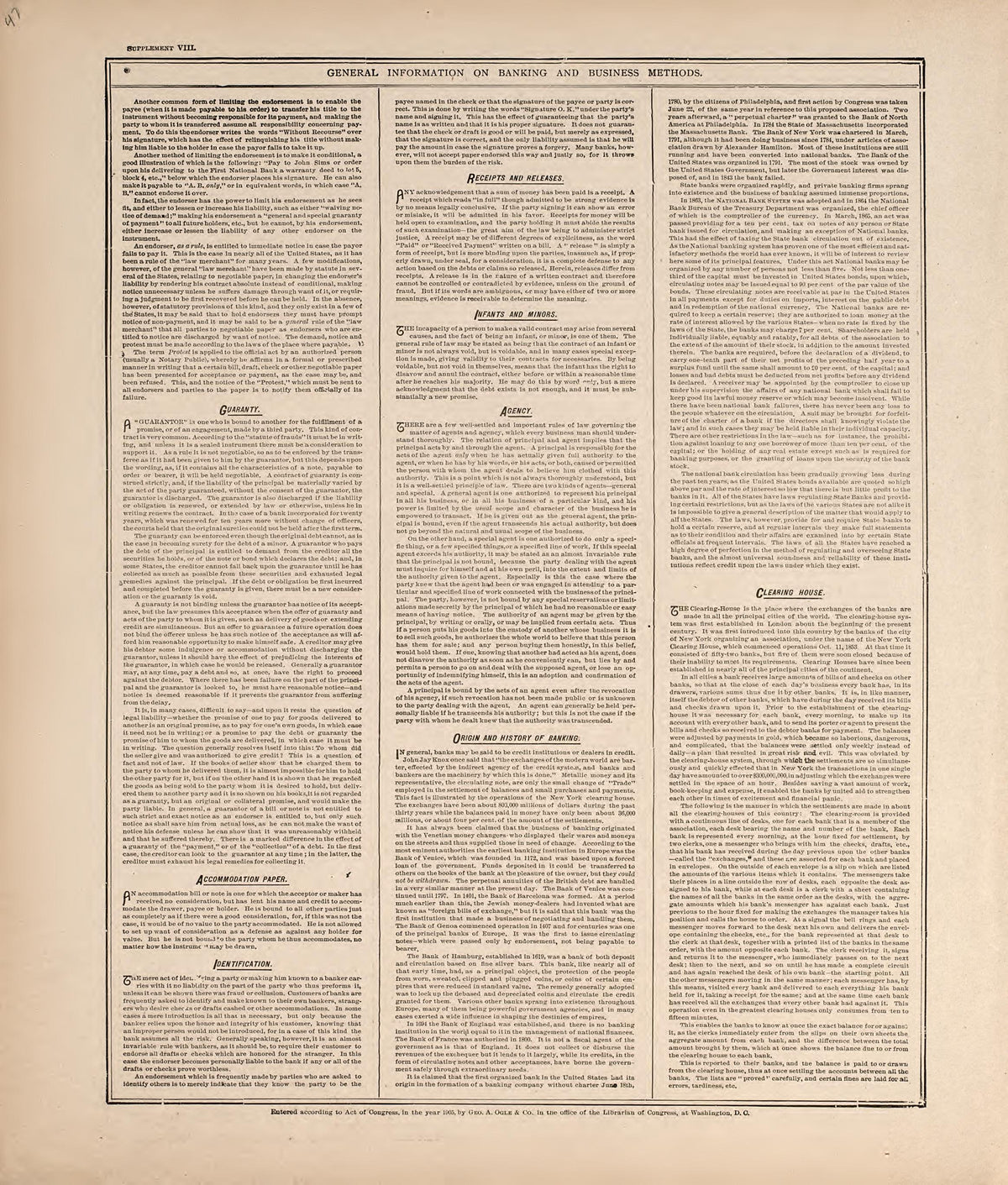 General Information On Banking and Business Methods from Standard Atlas of Hodgeman County, Kansas : Including a Plat Book of the Villages, Cities and Townships of the County, Map of the State, United States and World, Patrons Directory, Reference Bus... by Relic Map Company