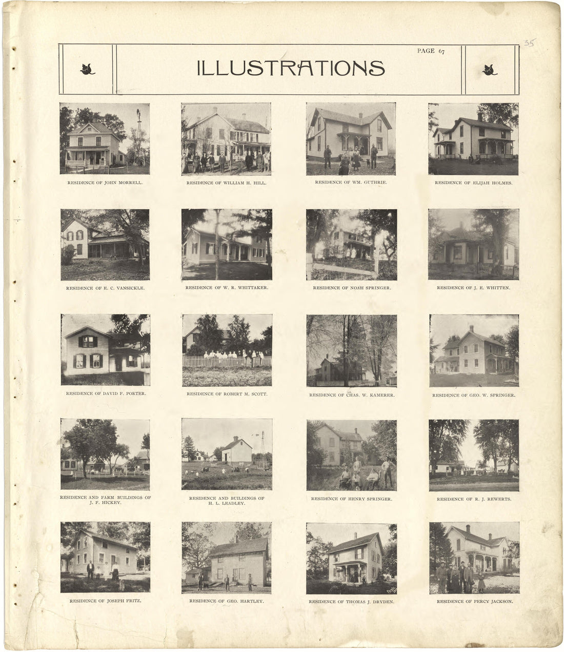Illustrations from Standard Atlas of Stark County, Illinois : Including a Plat Book of the Villages, Cities and Townships of the County, Map of the State, United States and World : Patrons Directory, Reference … 1907 by Relic Map Company