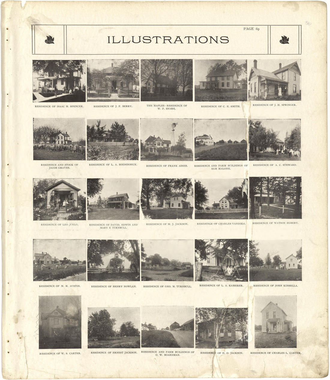 Illustrations from Standard Atlas of Stark County, Illinois : Including a Plat Book of the Villages, Cities and Townships of the County, Map of the State, United States and World : Patrons Directory, Reference … 1907 by Relic Map Company