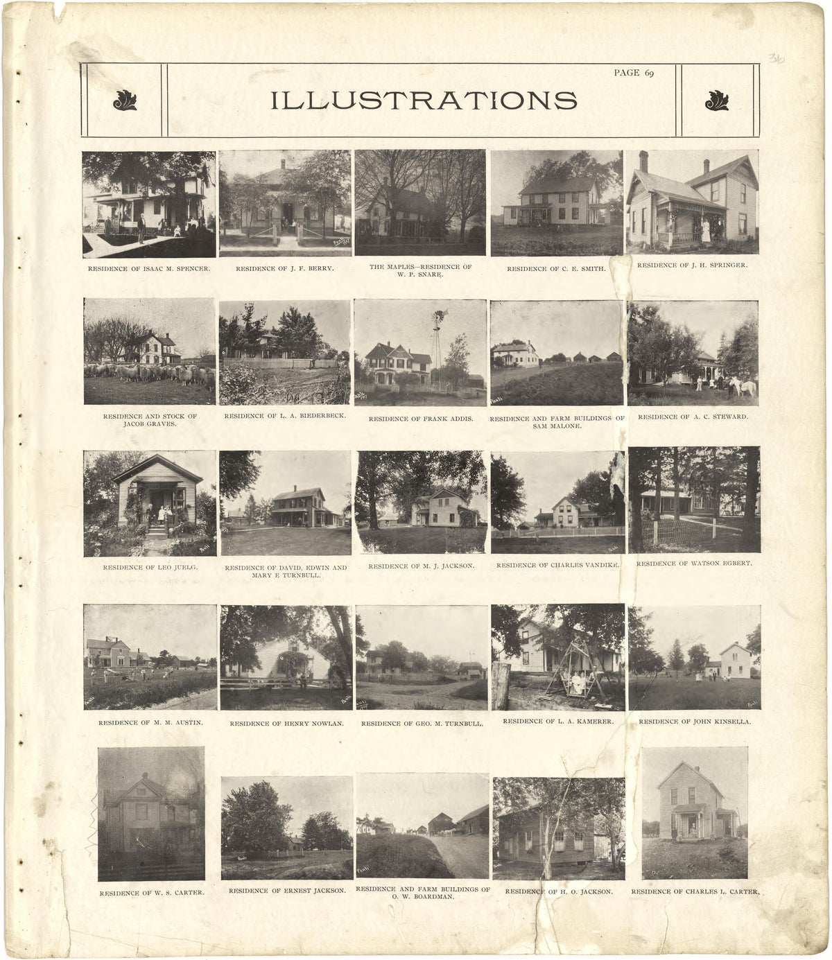 Illustrations from Standard Atlas of Stark County, Illinois : Including a Plat Book of the Villages, Cities and Townships of the County, Map of the State, United States and World : Patrons Directory, Reference … 1907 by Relic Map Company
