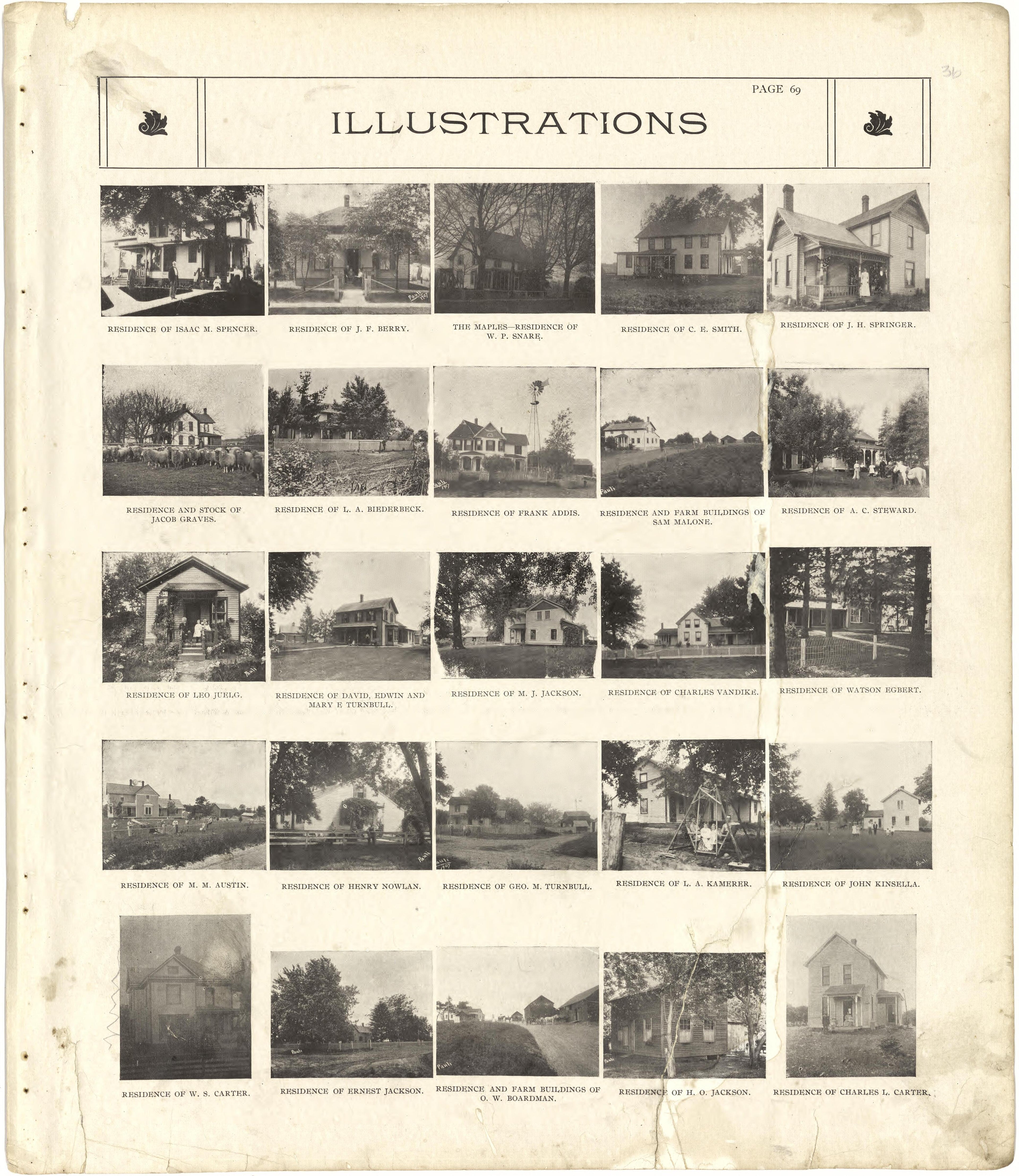 Illustrations from Standard Atlas of Stark County, Illinois : Including a Plat Book of the Villages, Cities and Townships of the County, Map of the State, United States and World : Patrons Directory, Reference … 1907 by Relic Map Company