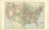 Map of the United States from Standard Atlas of Stark County, Illinois : Including a Plat Book of the Villages, Cities and Townships of the County, Map of the State, United States and World : Patrons Directory, Reference … 1907 by Relic Map Company