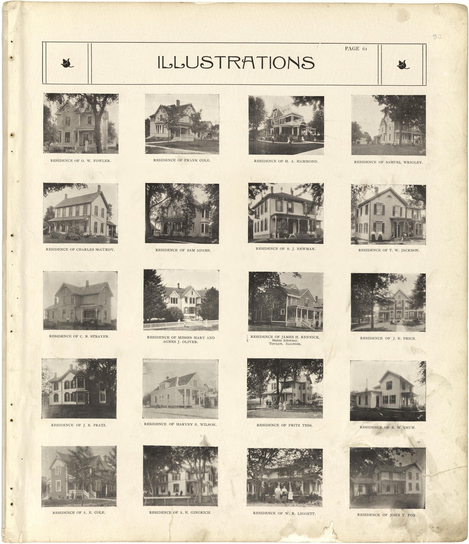 Illustrations from Standard Atlas of Stark County, Illinois : Including a Plat Book of the Villages, Cities and Townships of the County, Map of the State, United States and World : Patrons Directory, Reference … 1907 by Relic Map Company