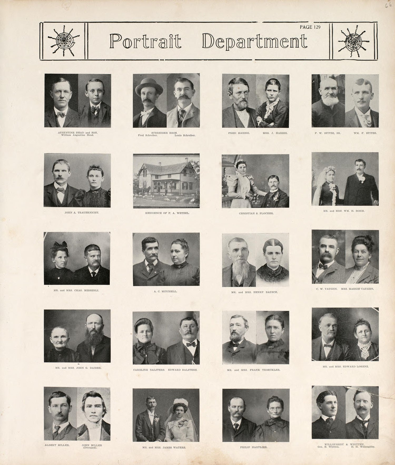 Portrait Department - 4 from Standard Atlas of Madison County, Illinois : Including a Plat Book of the Villages, Cities and Townships of the County, Map of the State, United States and World : Patrons Directory, Reference … 1906 by Relic Map Company