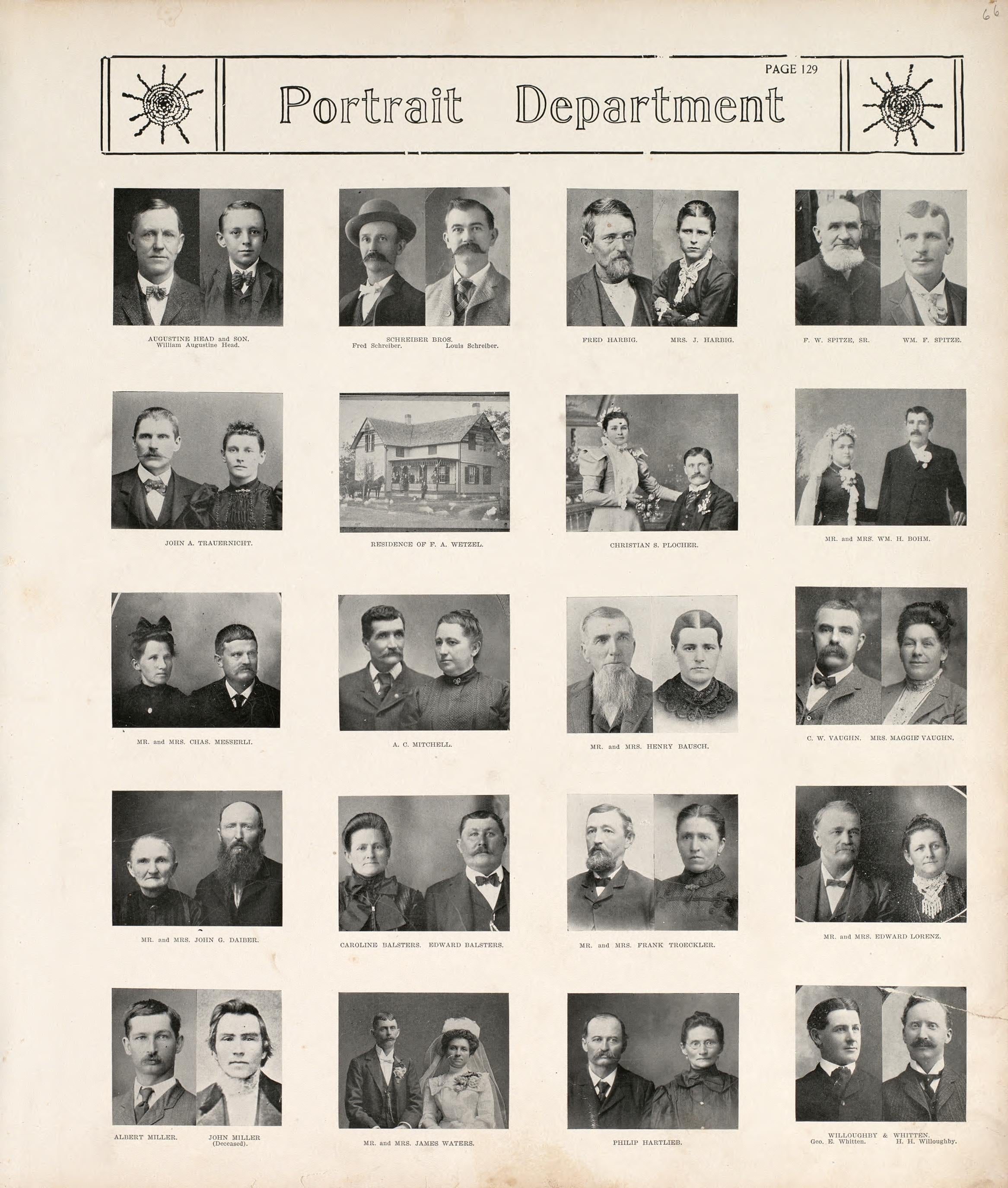 Portrait Department - 4 from Standard Atlas of Madison County, Illinois : Including a Plat Book of the Villages, Cities and Townships of the County, Map of the State, United States and World : Patrons Directory, Reference … 1906 by Relic Map Company